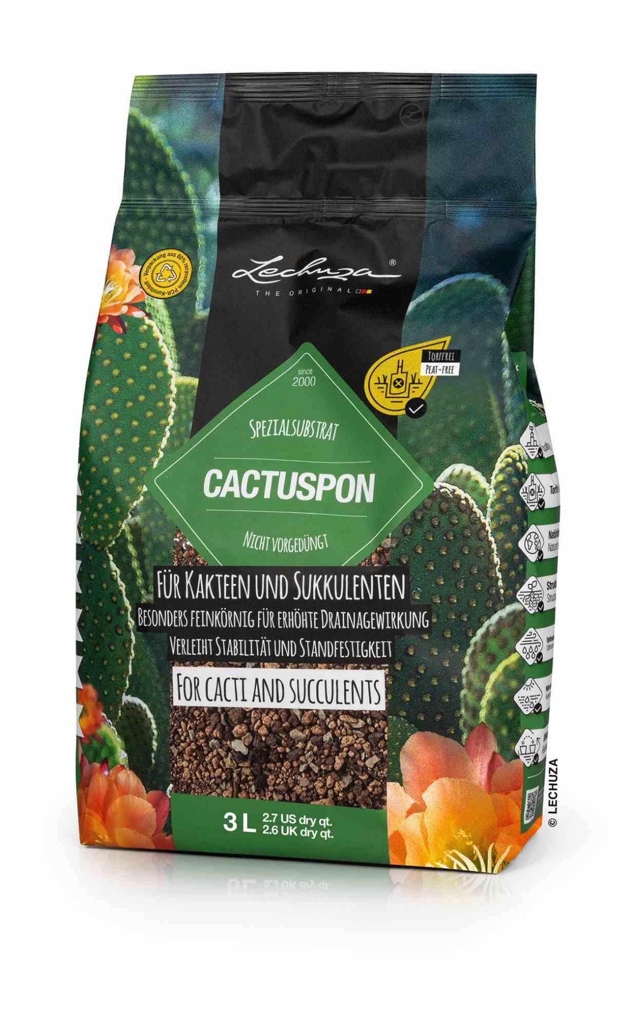 Lechuza Substrat Cactuspon 3L Kaktus - Sukkulenten 19545