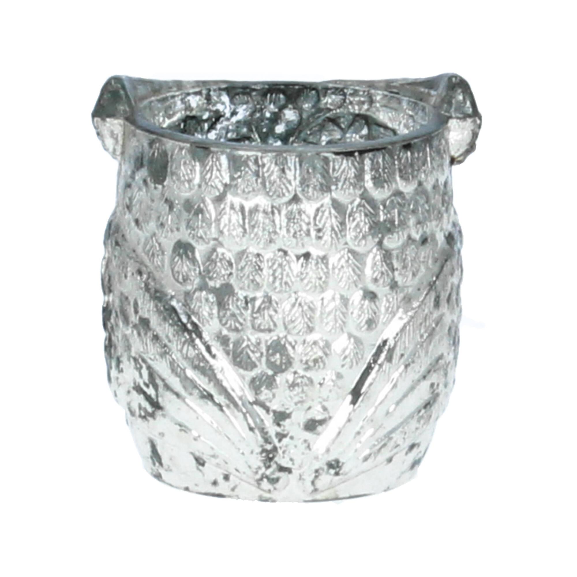 Hoff Teelichthalter Windlicht Eule silber Hoff Teelichthalter Windlicht Eule silber