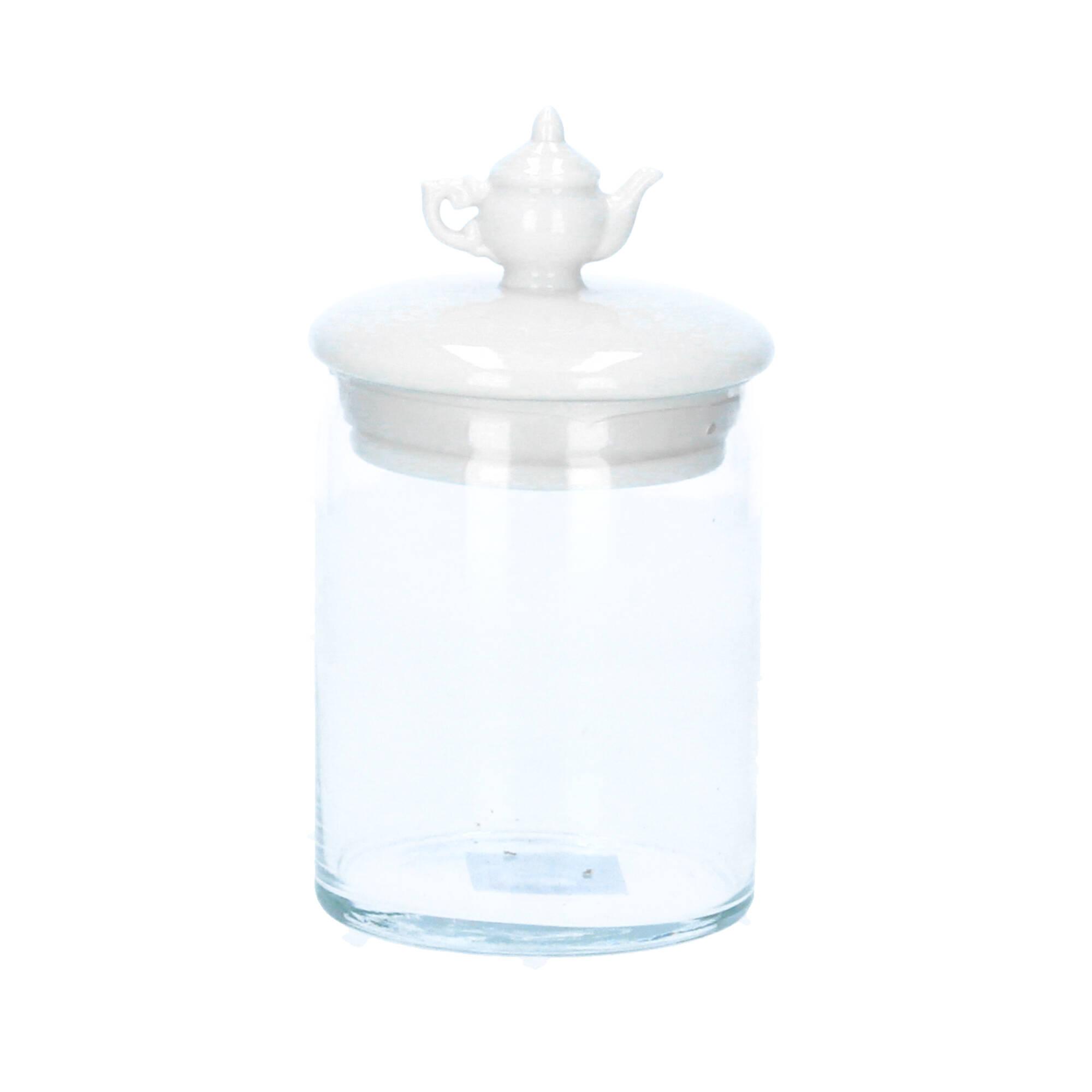 Hoff Interieur Glasdose mit Porzellandeckel Kannen 2er Set Hoff Interieur Glasdose mit Porzellandeckel Kannen 2er Set