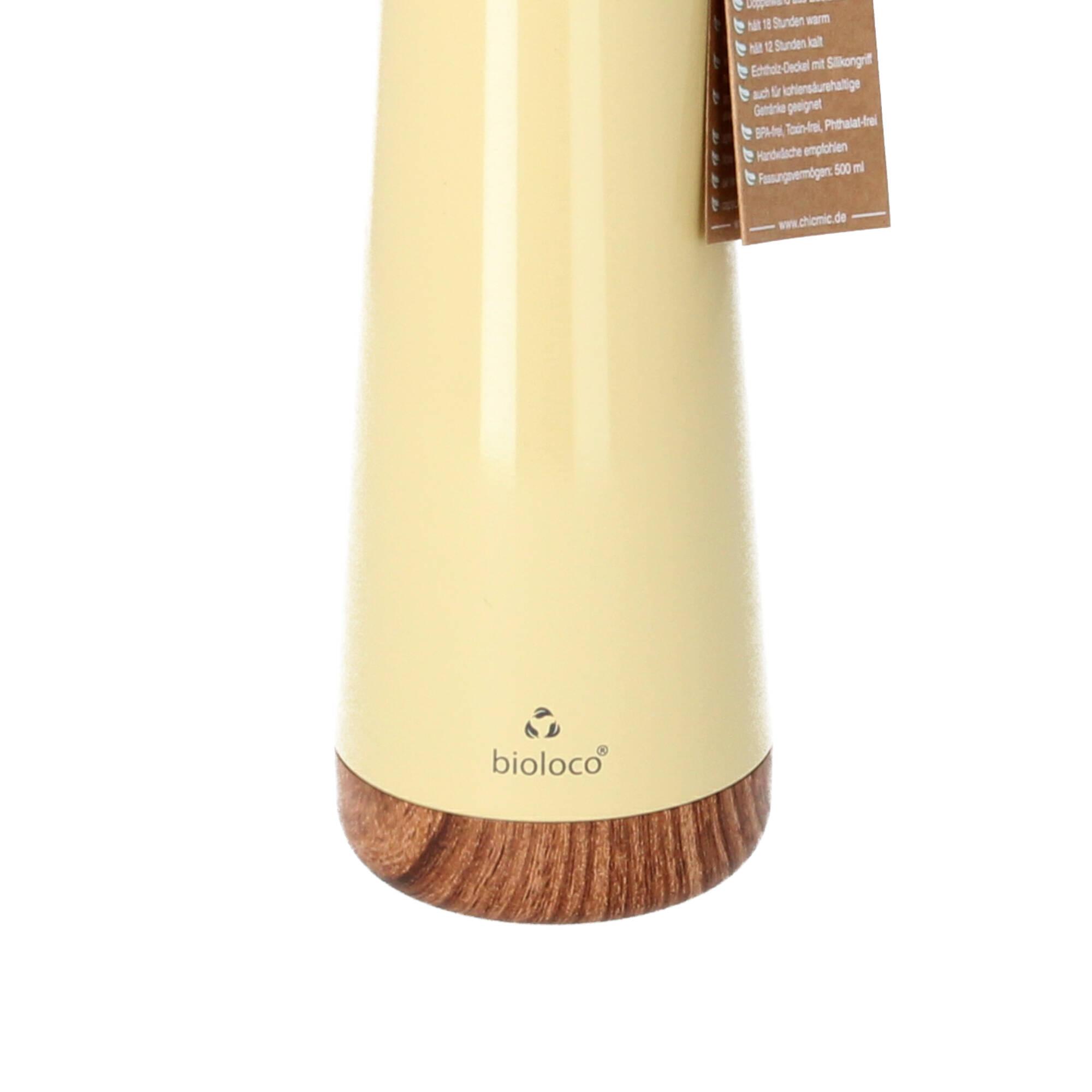 chic.mic bioloco loop Isolierflasche Thermosflasche pastellgelb