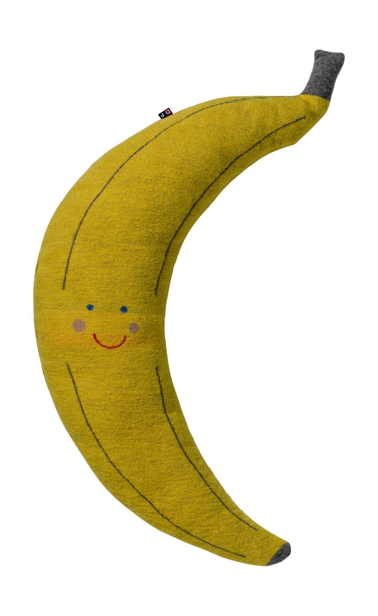 David Fussenegger Dekokissen Banane gefüllt 20x70cm gelb