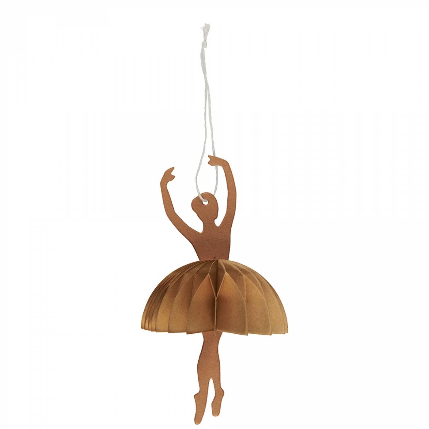 IB Laursen Scherenschnitt Ballerina Relevéposition braun