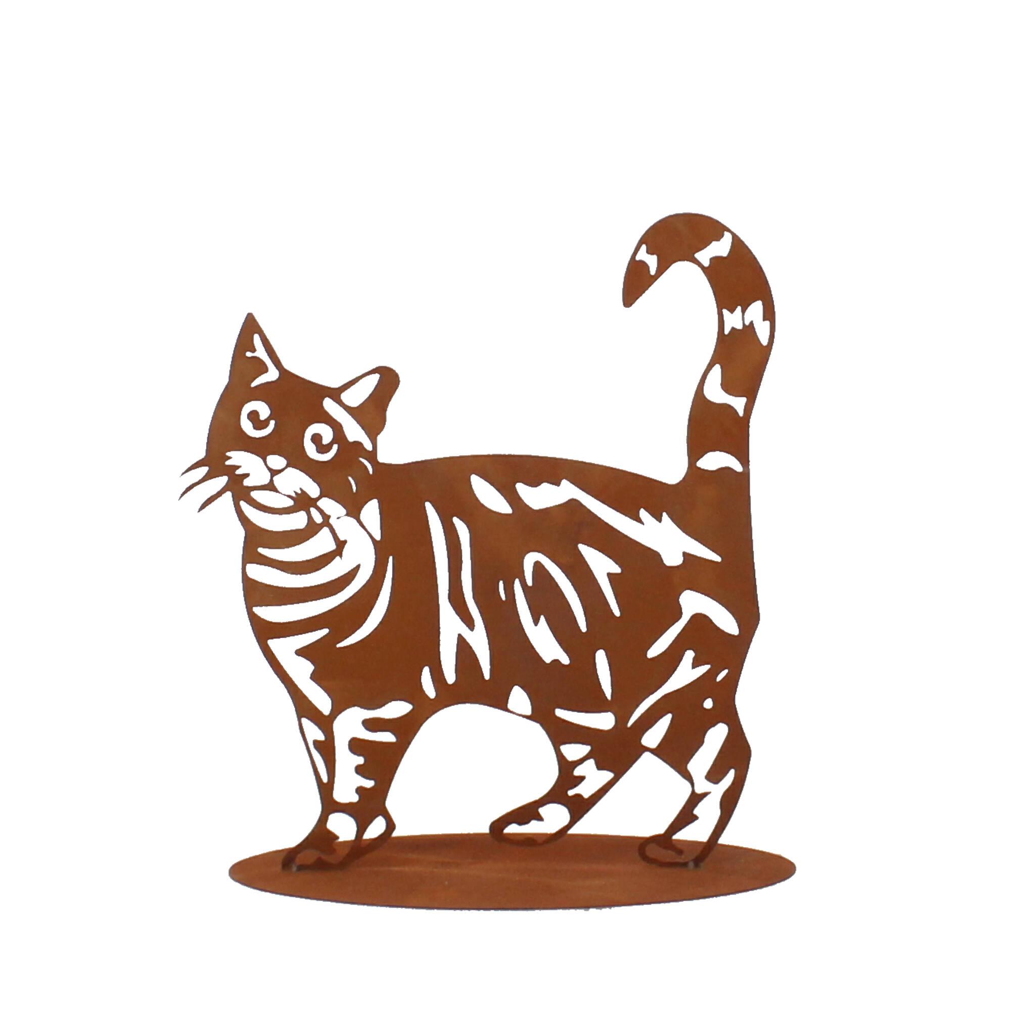 Ferrum Gartendeko Katze Tiger 35x34cm Edelrost 5-0140 Ferrum Gartendeko Katze Tiger 35x34cm Edelrost 5-0140
