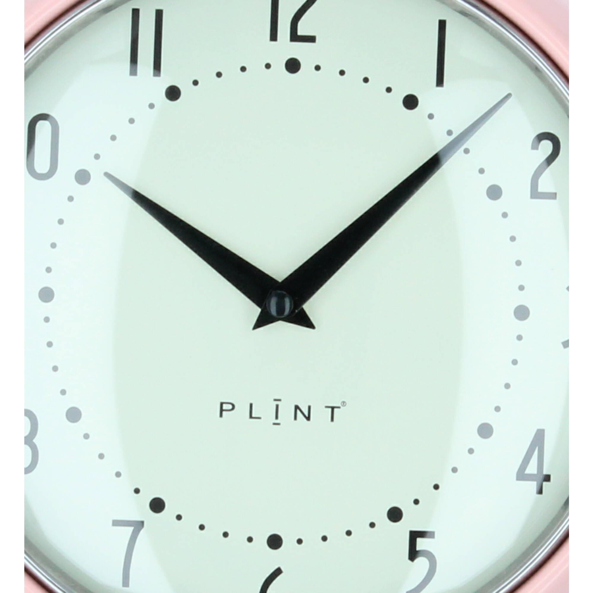 Plint Wanduhr Küchenuhr Retro rose pastellrosa Plint Wanduhr Küchenuhr Retro rose pastellrosa