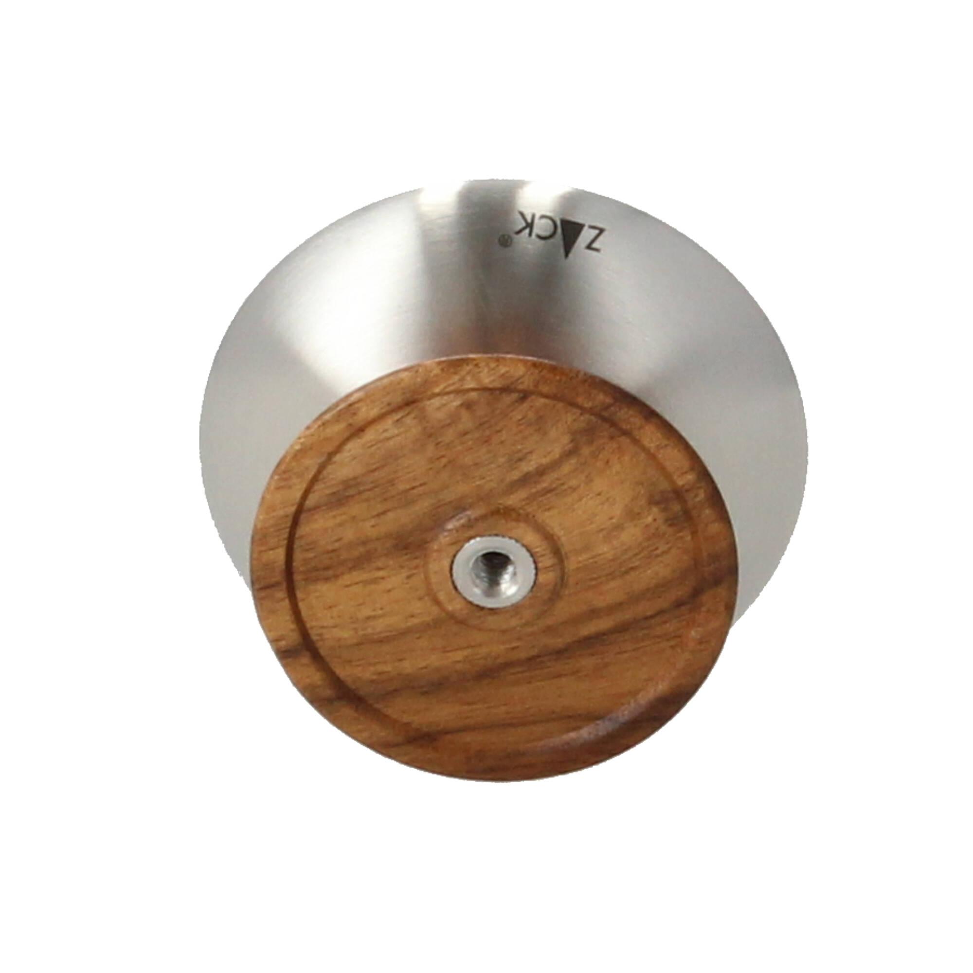 Zack Kover Wandhaken 7,5 cm Edelstahl Akazienholz