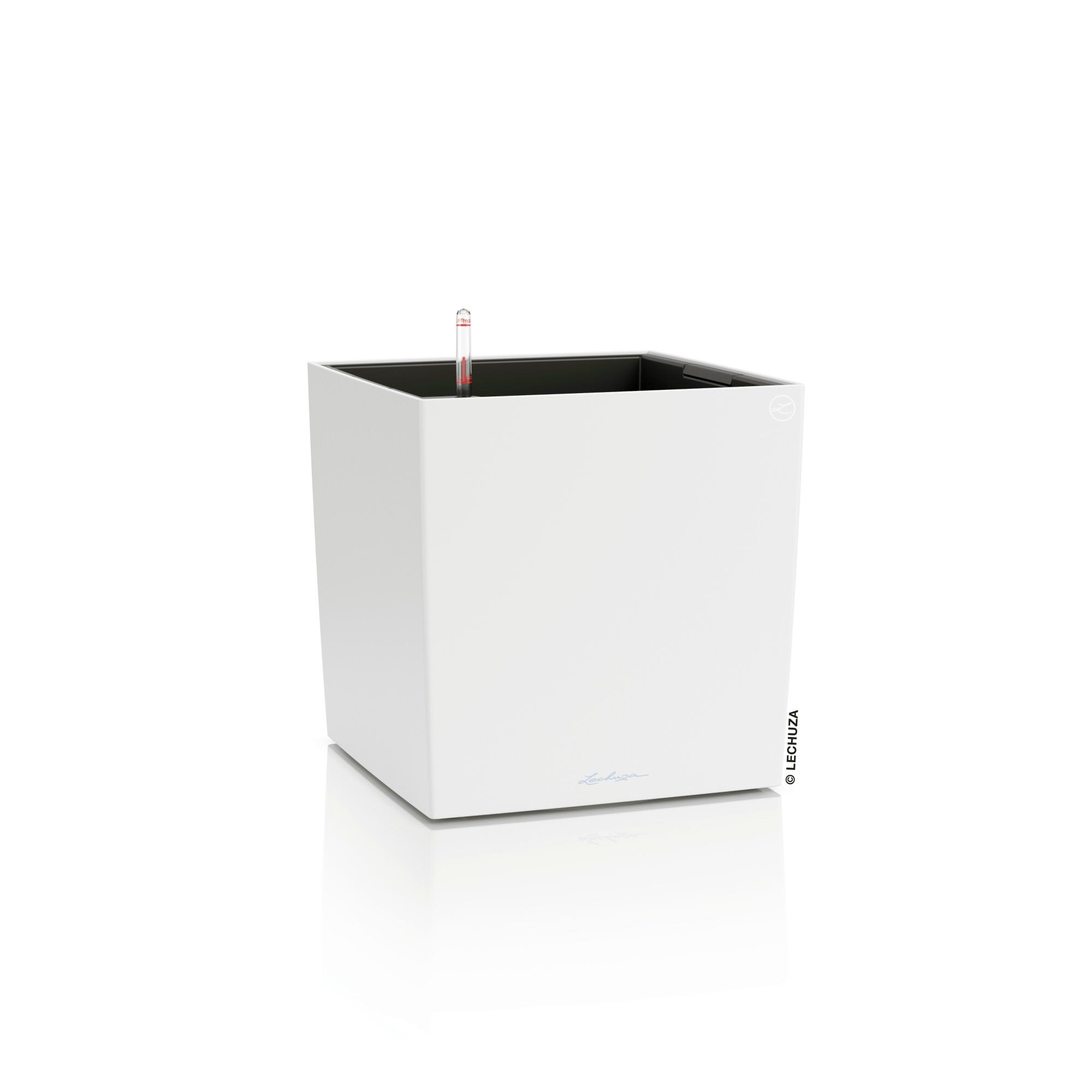 Lechuza Blumentopf groß Cube Color 40 weiß 19451
