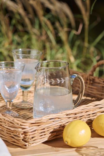 IB Laursen Kanne 0,8 l Glas m Henkel Blätterranke 02076-00