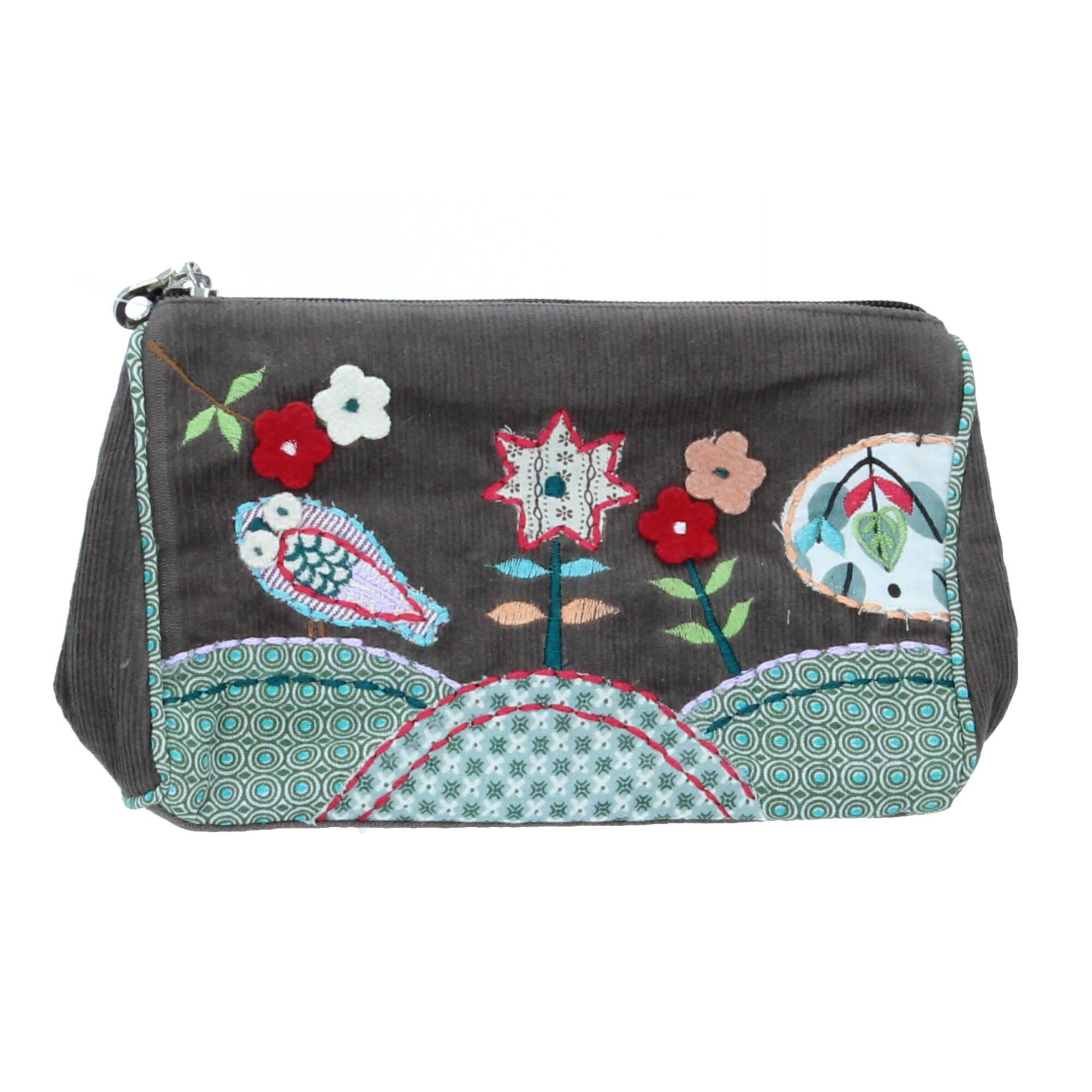 Wendekreis Kosmetik Täschchen Kulturbeutel braun Blumenwiese Wendekreis Kosmetik Täschchen Kulturbeutel braun Blumenwiese