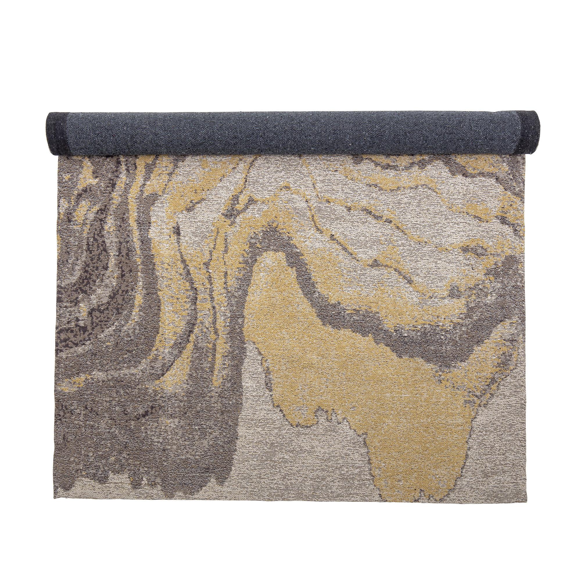 Bloomingville Teppich 183x122x2 cm Muster gelb grau Bloomingville Teppich 183x122x2 cm Muster gelb grau