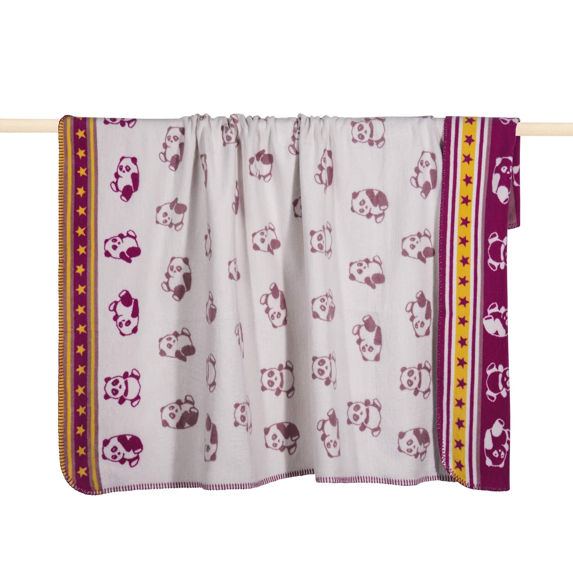 pad Babydecke Decke Panda Kinder 75x100 cm pink