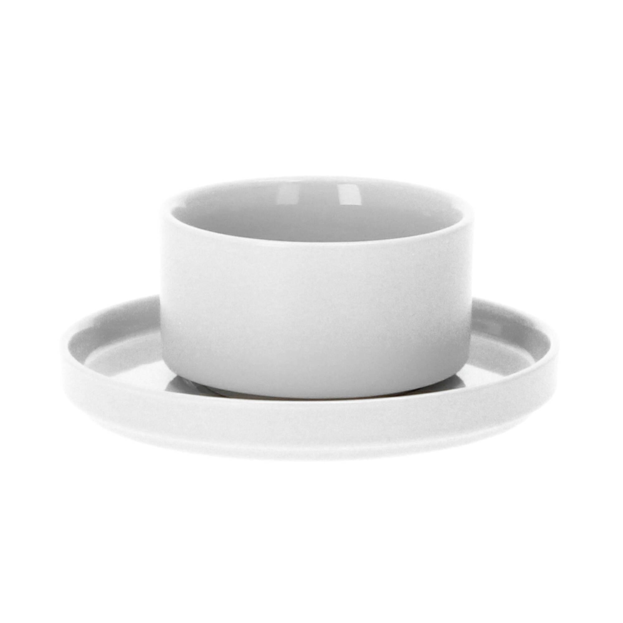 blomus Pilar 2 Teetassen mit Untertasse 200 ml Keramik moonbeam beige