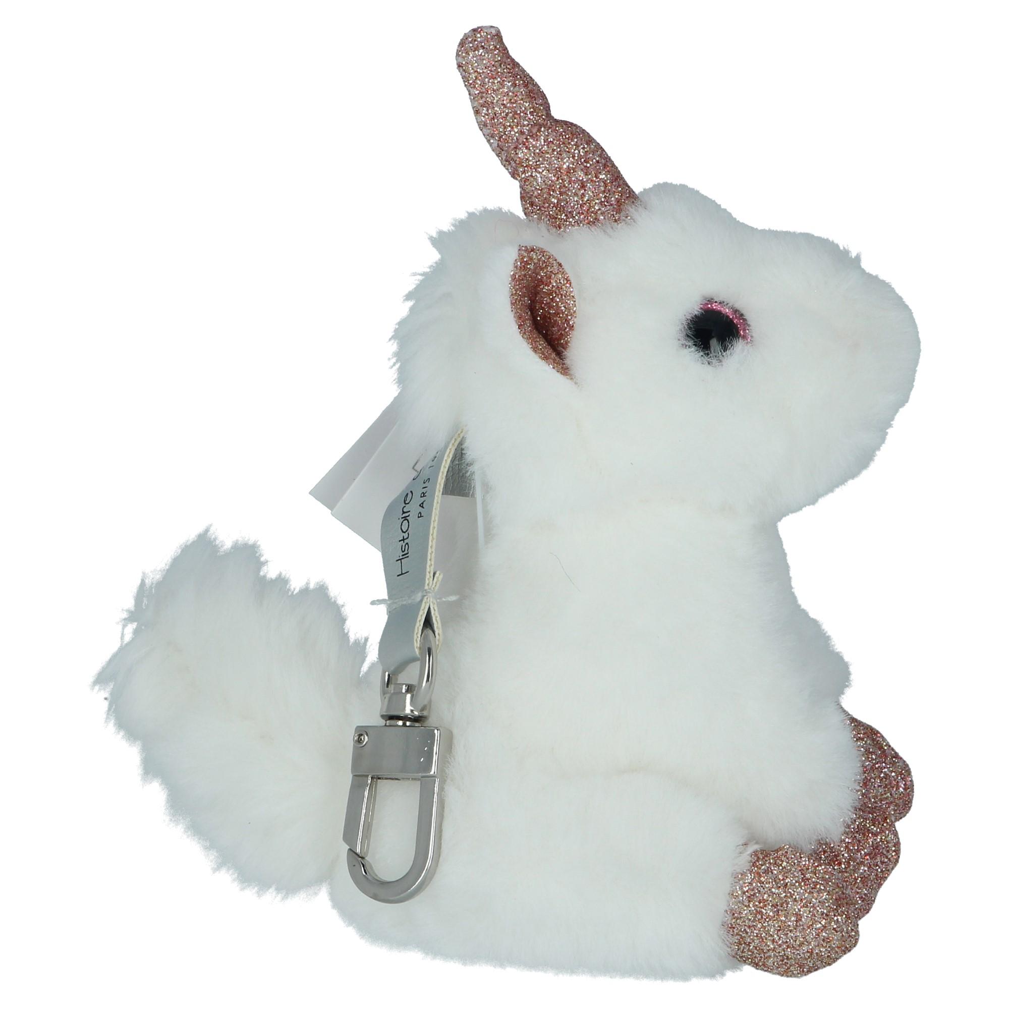 Histoire d'Ours Schlüsselanhänger Einhorn weiß Glitzer