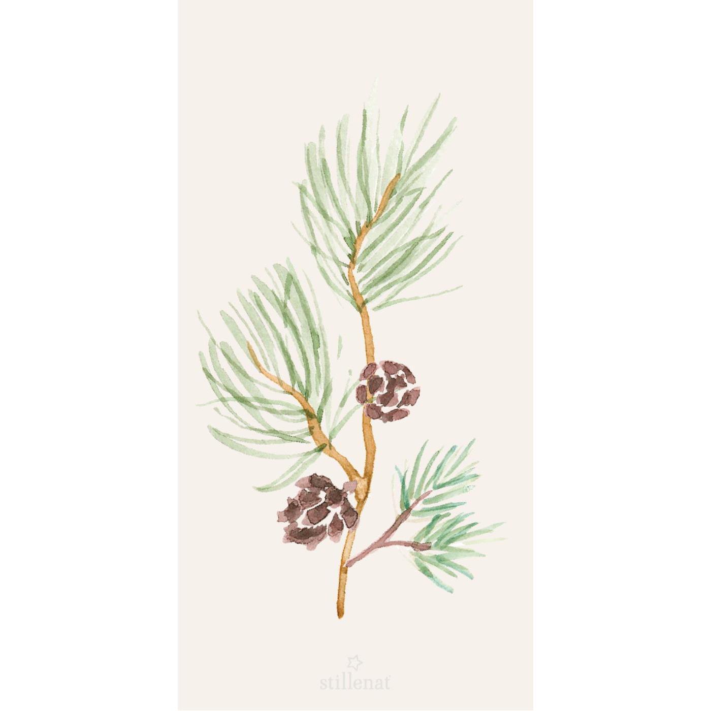 IB Laursen Serviette Kiefernzweig 40x40cm Papier 95902-00