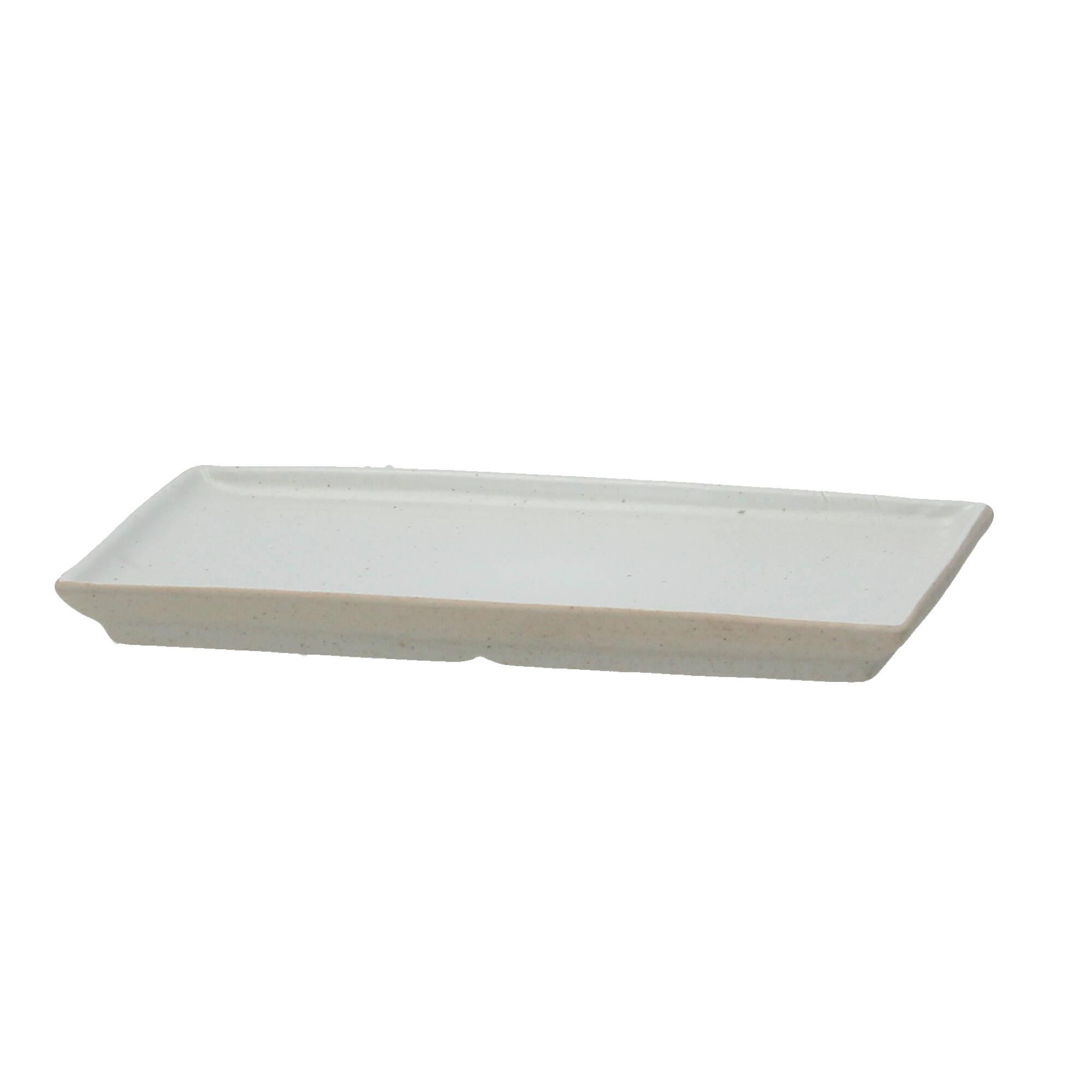 Broste Copenhagen Teller Eli 20x12 cm matt soft light grey Steingut