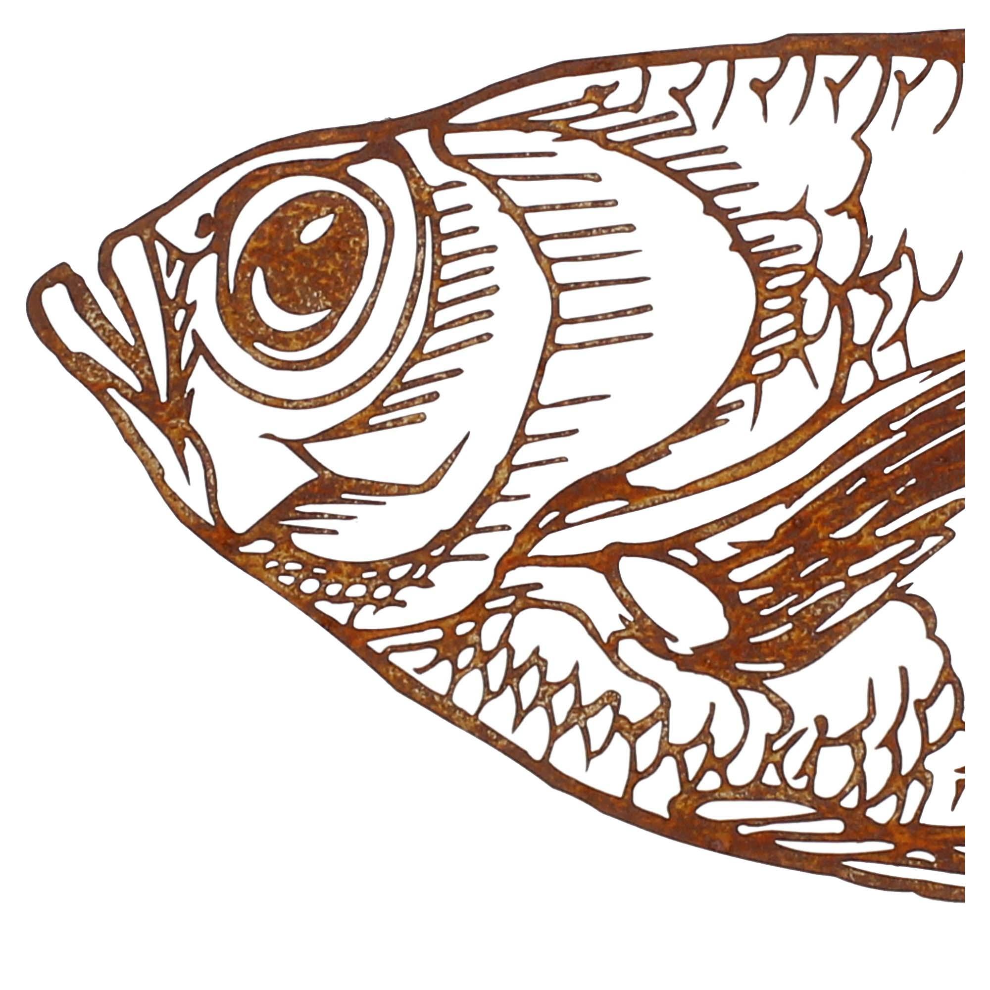 Saremo Wandbild Edelrost Fisch