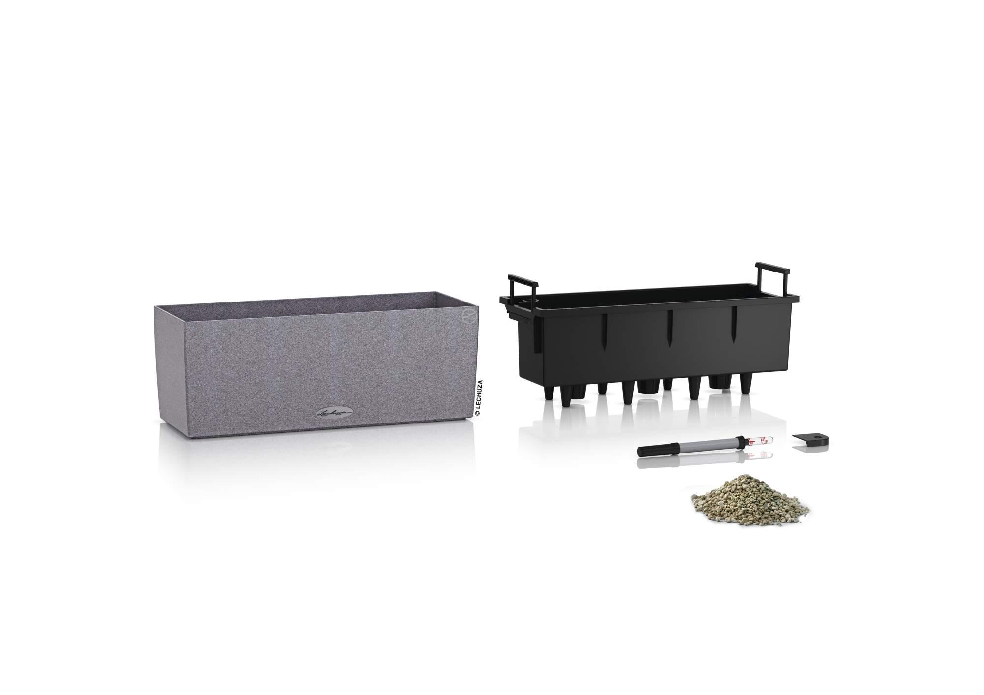 Lechuza Blumenkasten Balconera Stone 50 steingrau