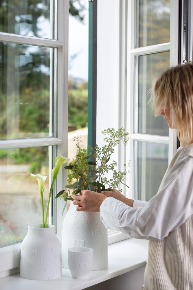 räder Vase Winterhaus groß Porzellan weiß 0092728