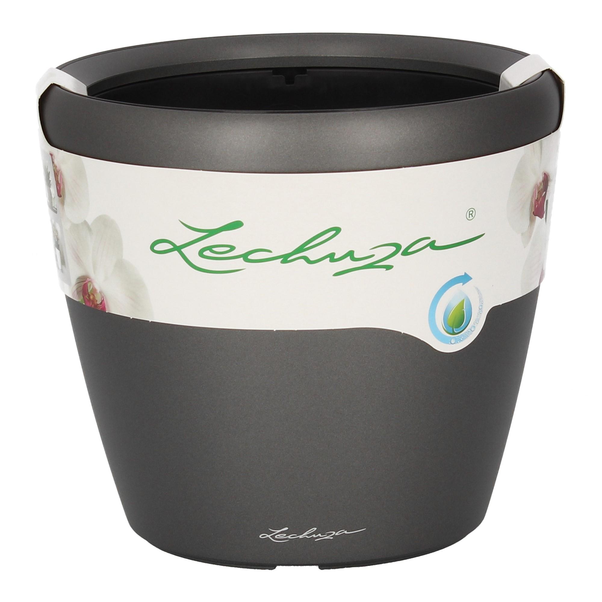 Lechuza Blumentopf rund Classico 21 LS anthrazit metallic