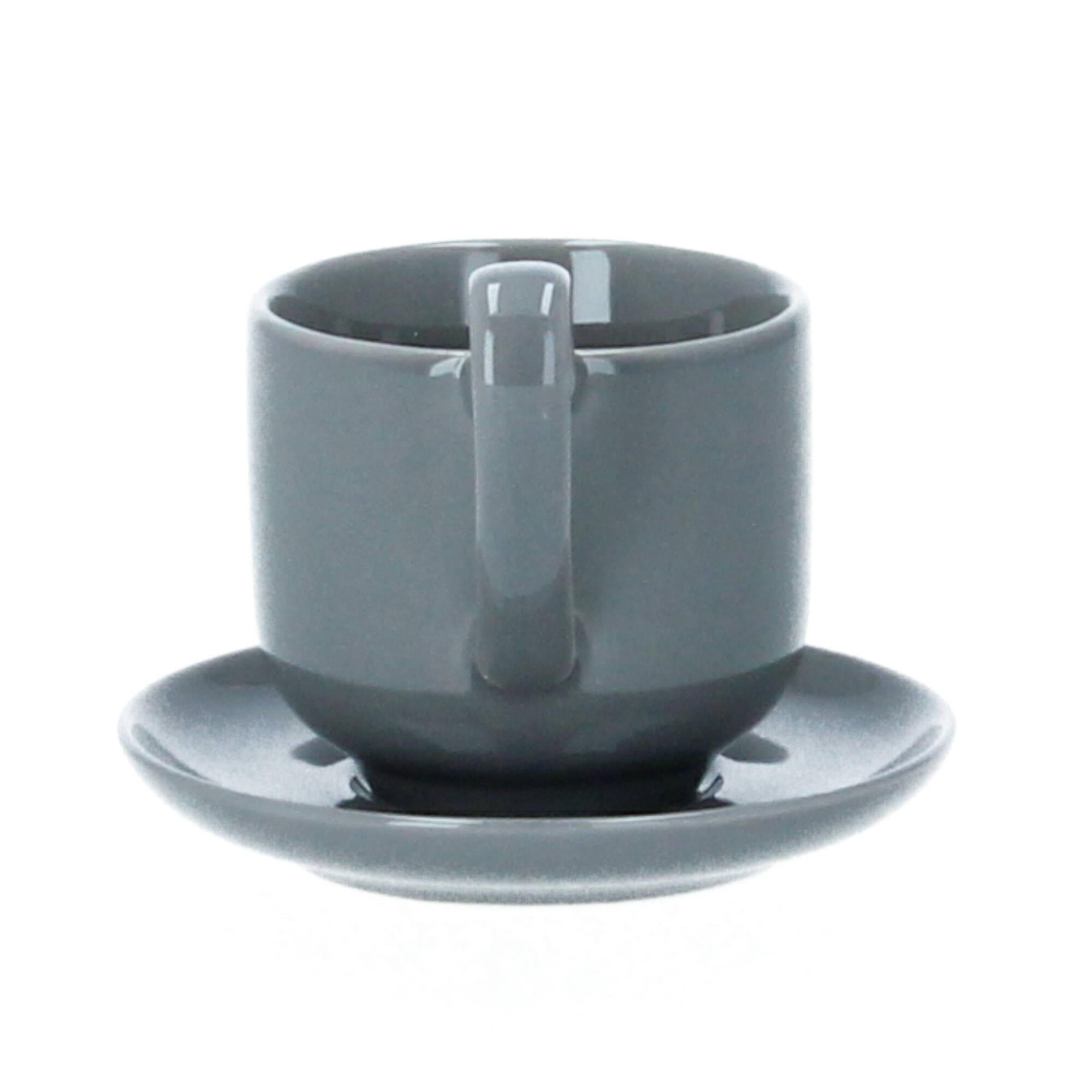 blomus RO 2 Espressotassen mit Untertasse 80 ml Porzellan sharkskin