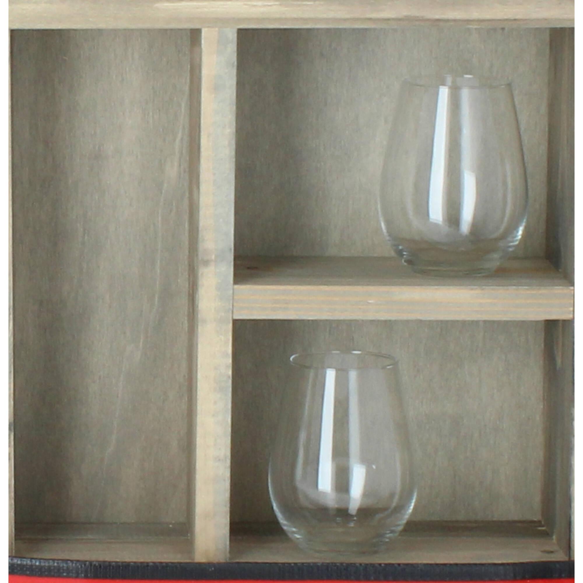 Kanister Bar Schrank rot inkl. 2 Gläser