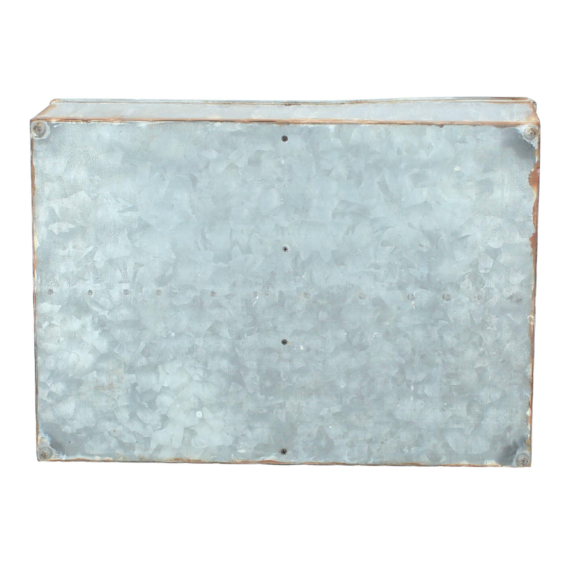 Chic Antique Pflanzschale Kasten 4 Fächer grau 41,5x39x22 cm