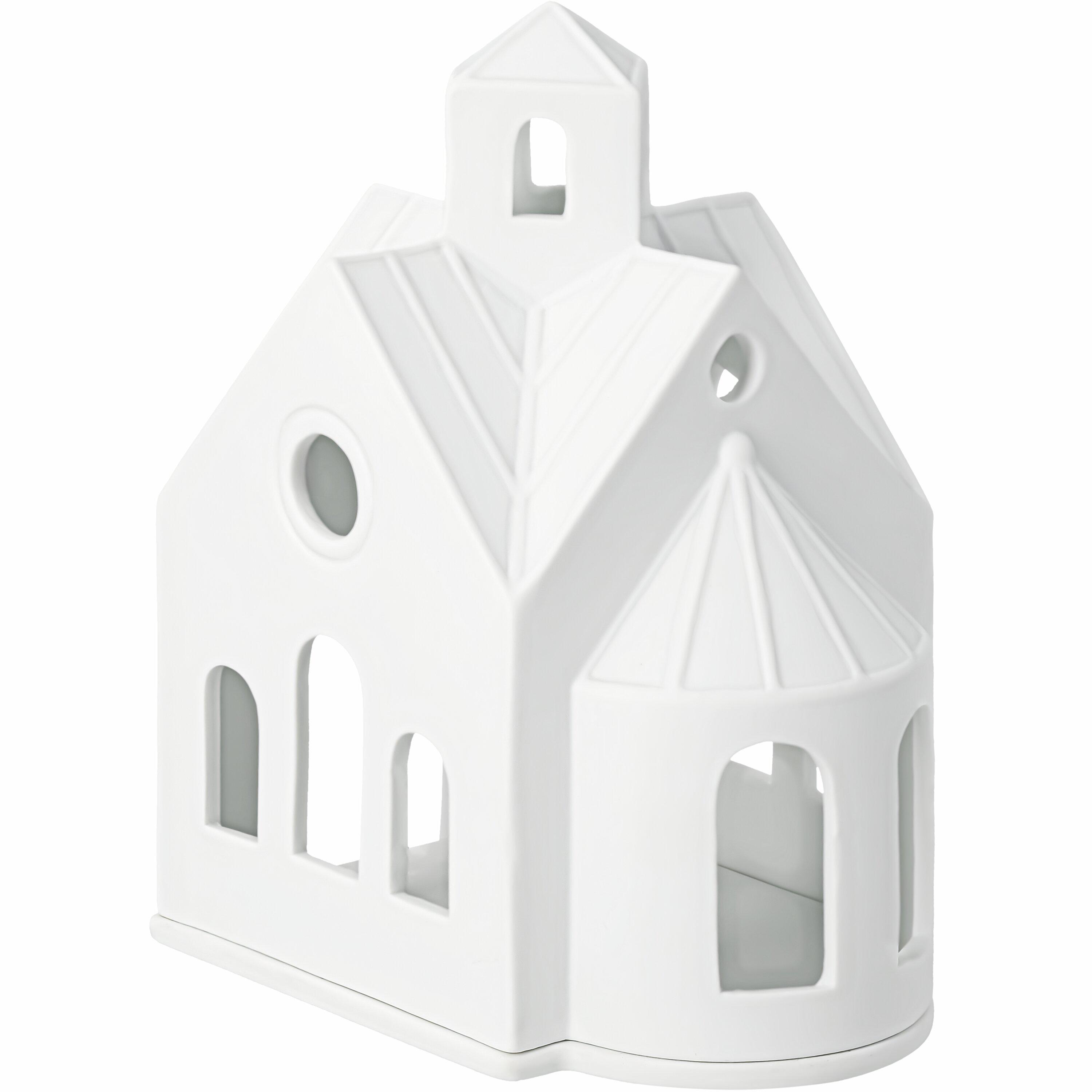 räder Lichthaus Bergkapelle Teelichthalter Porzellan weiß 0092962