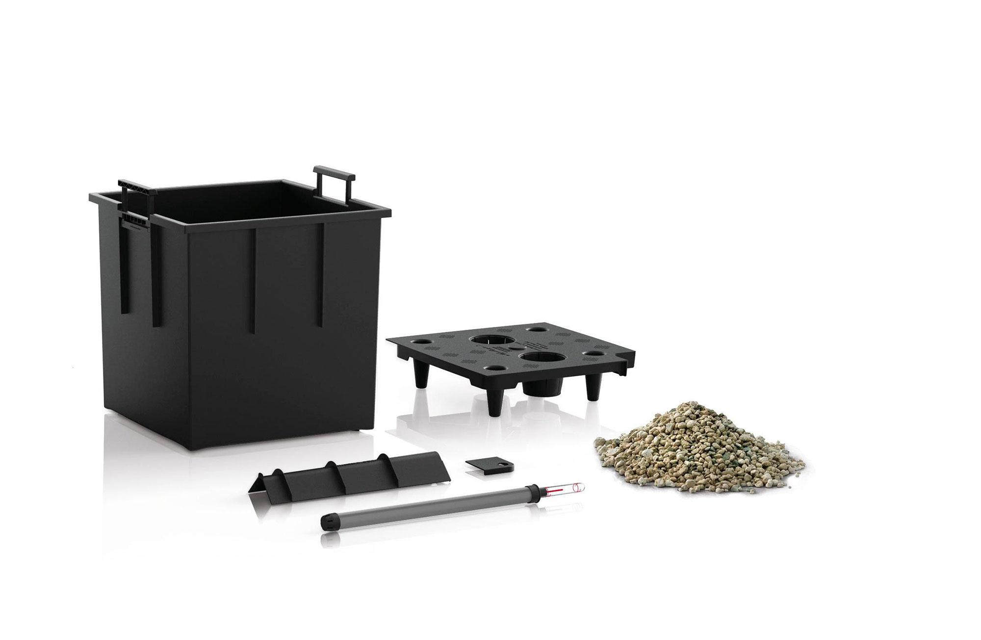 Lechuza Blumentopf groß Cube Cottage 30 sandbraun