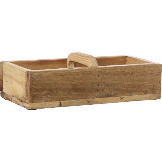 IB Laursen Kiste mit 2 Fächern Quergriff Holz Unikat Upcycling 21779-00 IB Laursen Kiste mit 2 Fächern Quergriff Holz Unikat Upcycling 21779-00
