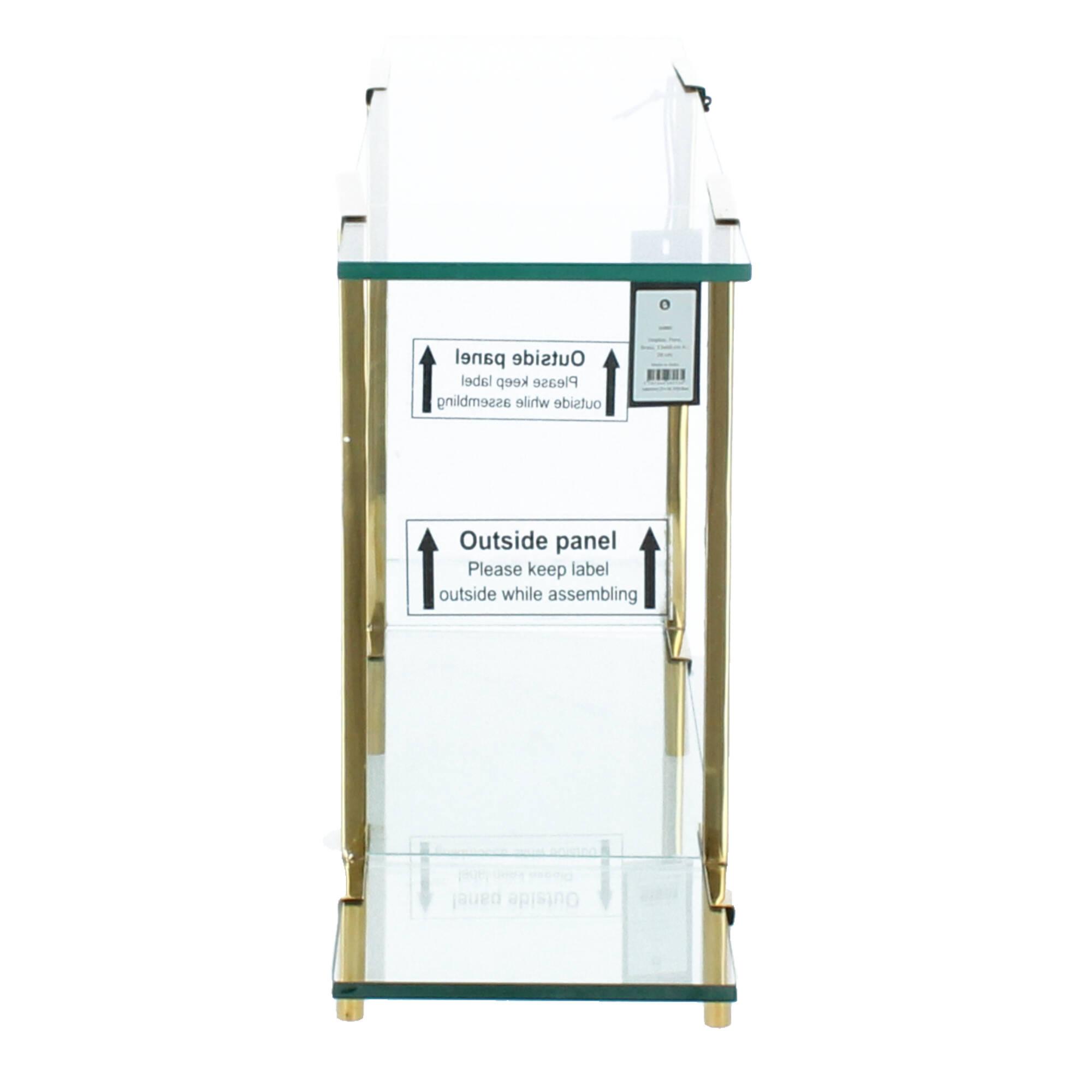 House Doctor Standregal Display Regal Pure Messing Glas 60x28 cm 209920901
