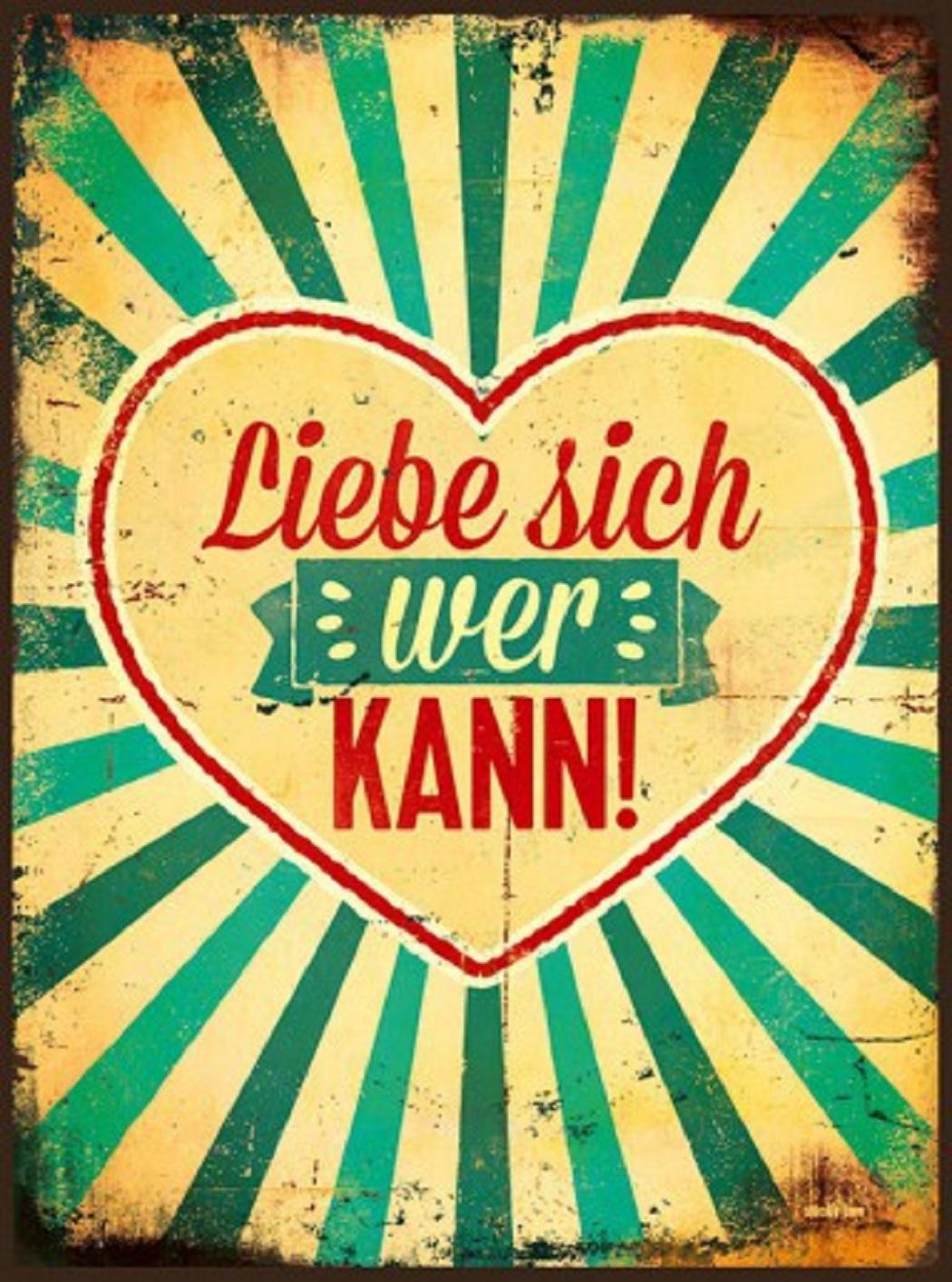 Sticky Jam Retro-Blechschild, Liebe sich .., 50440521 Sticky Jam Retro-Blechschild, Liebe sich .., 50440521