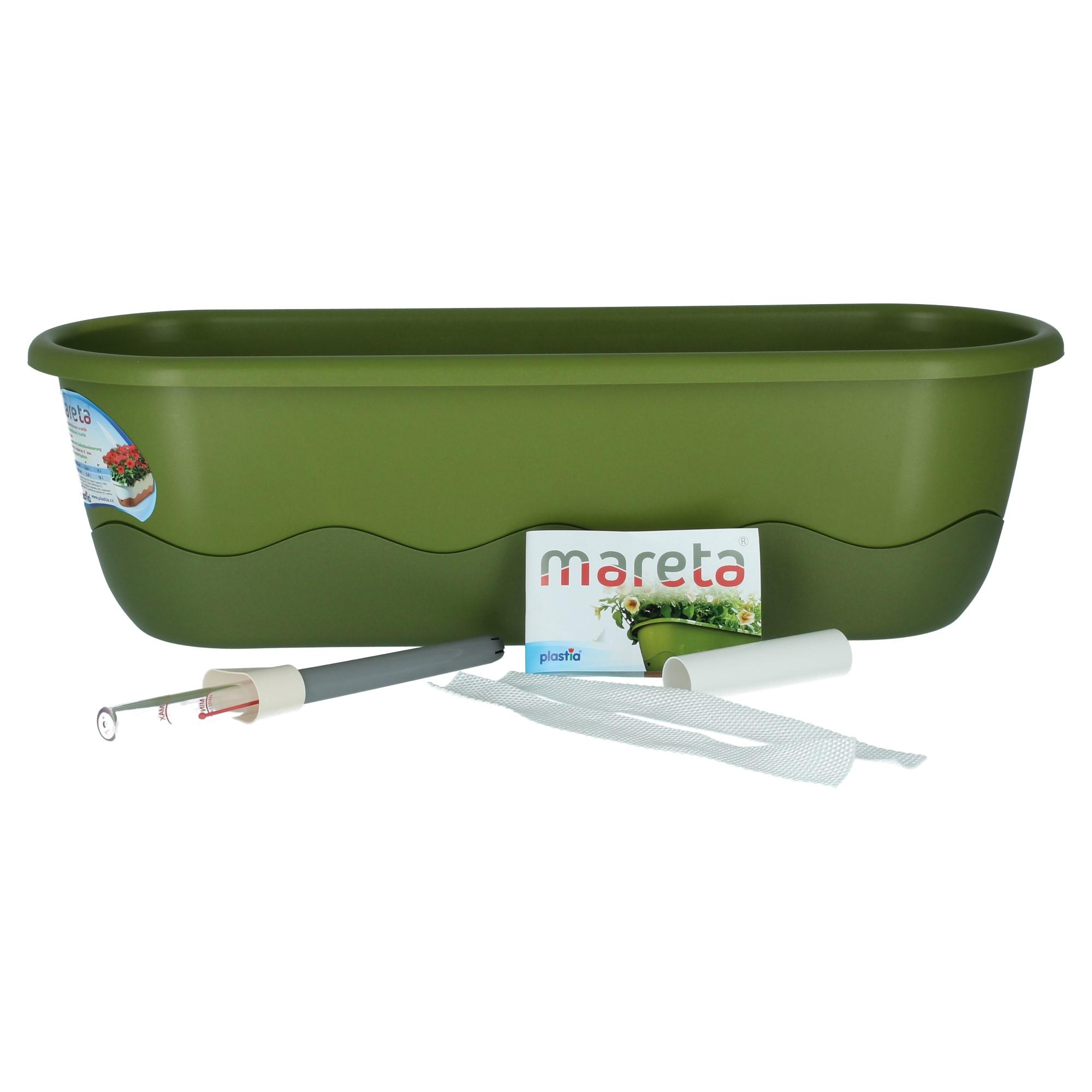 Plastia Blumenkasten Mareta 60 grün Wasserspeicher Plastia Blumenkasten Mareta 60 grün Wasserspeicher