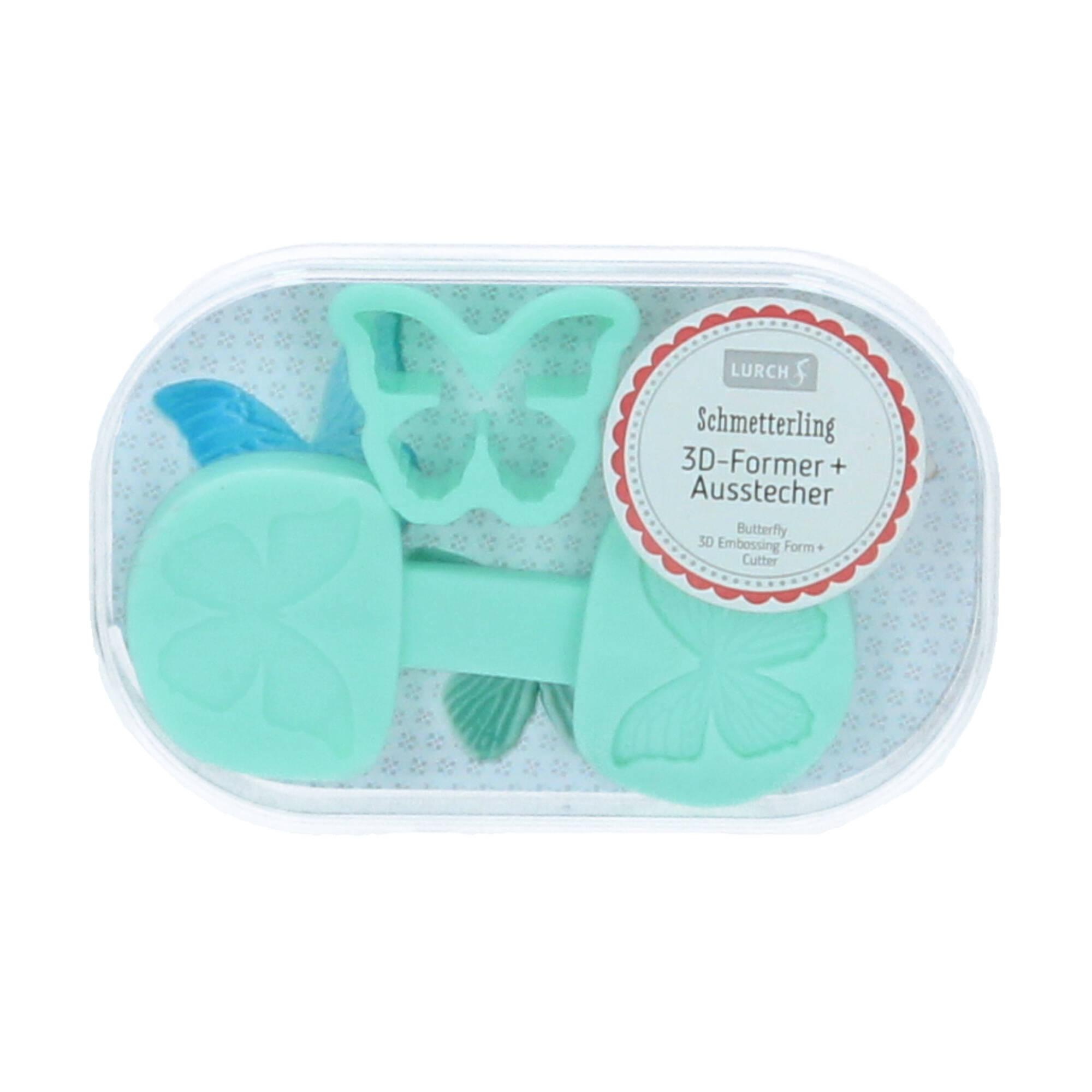 Lurch 3D Former & Ausstecher Schmetterling Silikon mint-ice