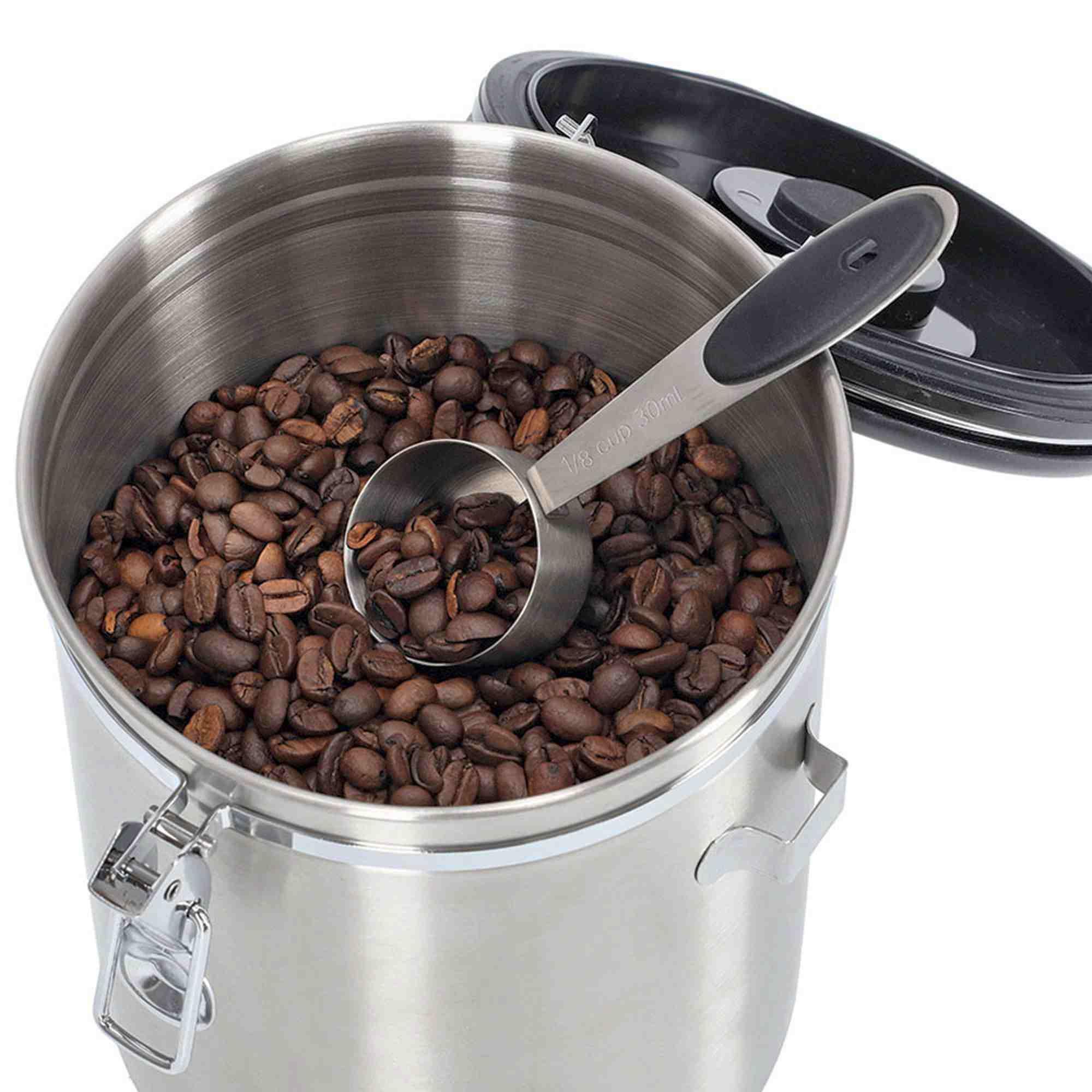 Zeller Vorratsdose Kaffeedose mit Löffel Edelstahl 2700ml 27368 Zeller Vorratsdose Kaffeedose mit Löffel Edelstahl 2700ml 27368