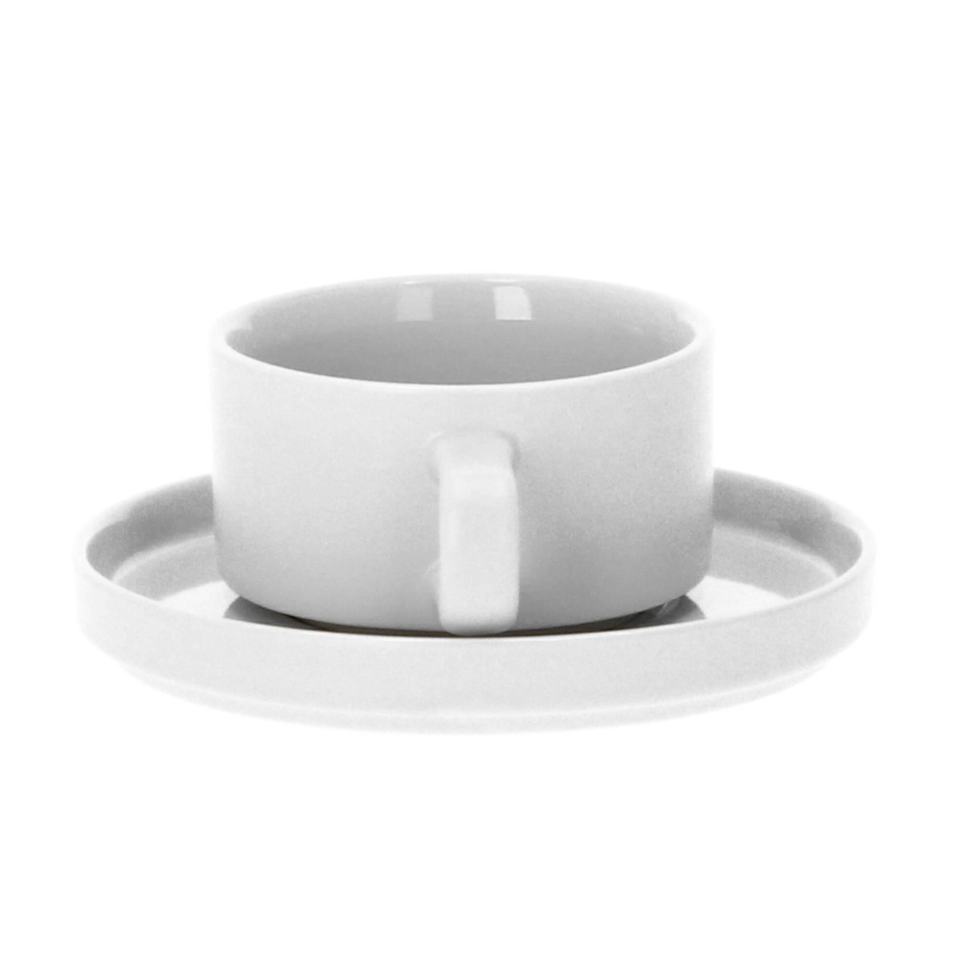 blomus Pilar 2 Teetassen mit Untertasse 200 ml Keramik moonbeam beige