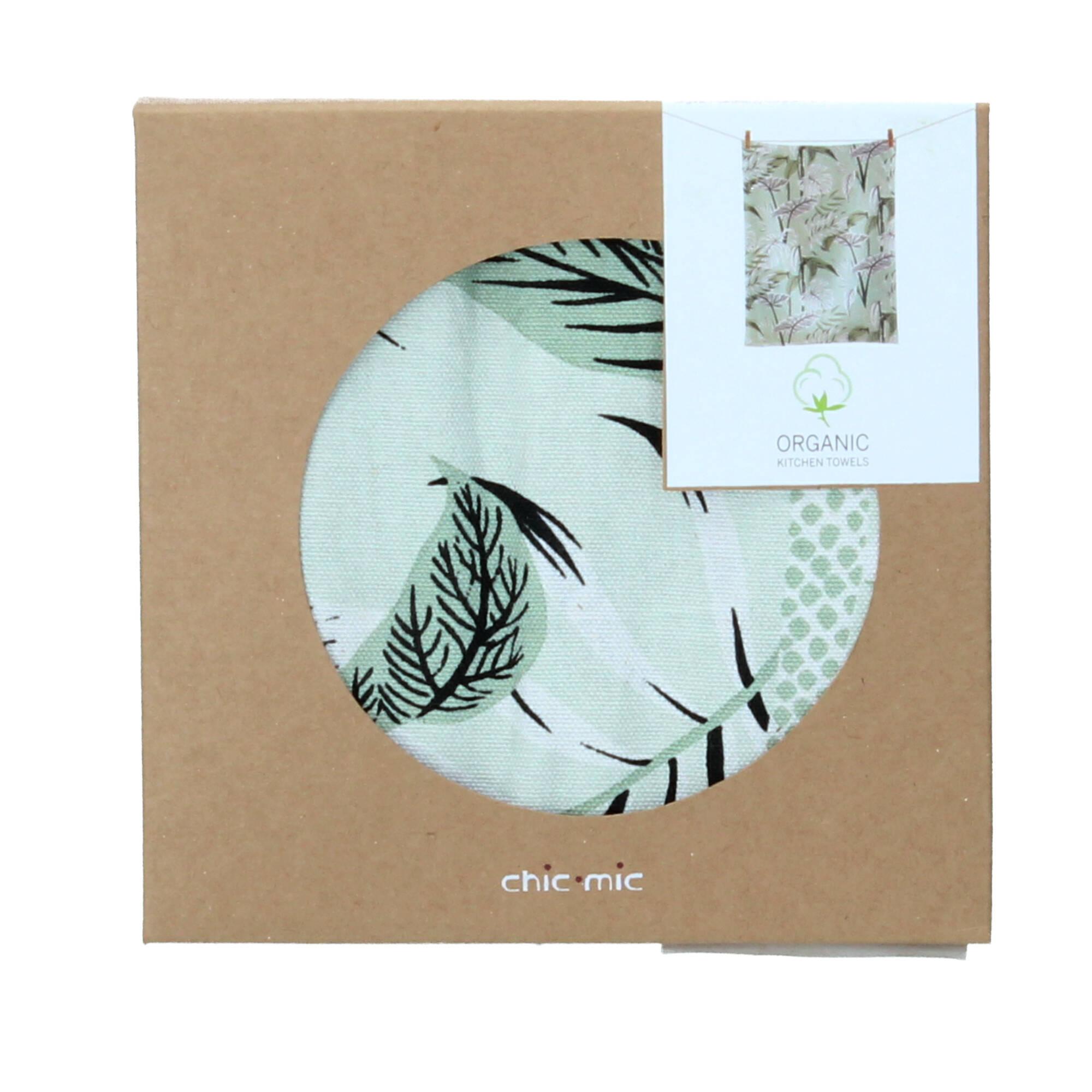 chic.mic organic kitchen towel Küchenhandtuch mint leaves