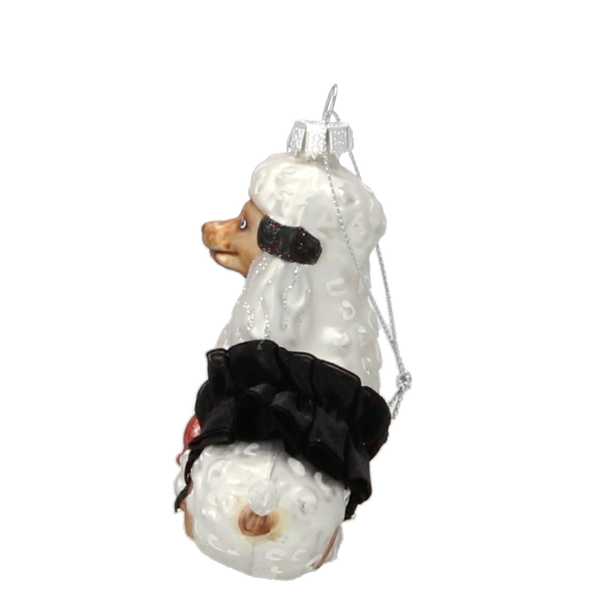Werner Voß Christbaumschmuck Pudel m. Wolknäuel