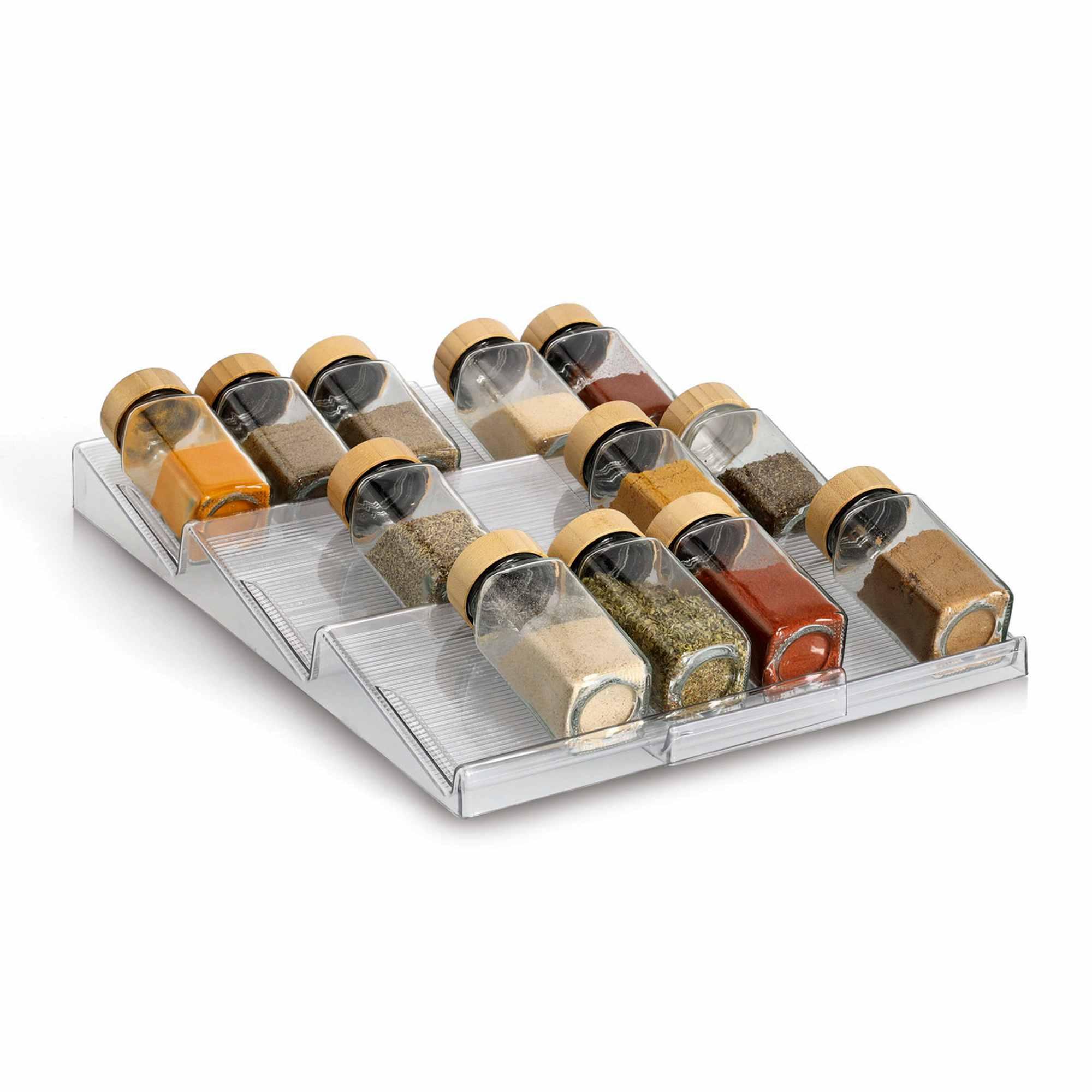 Zeller Gewürzglas-Schubladen-Organizer-Set 2-telig Kunststoff 14773 Zeller Gewürzglas-Schubladen-Organizer-Set 2-telig Kunststoff 14773