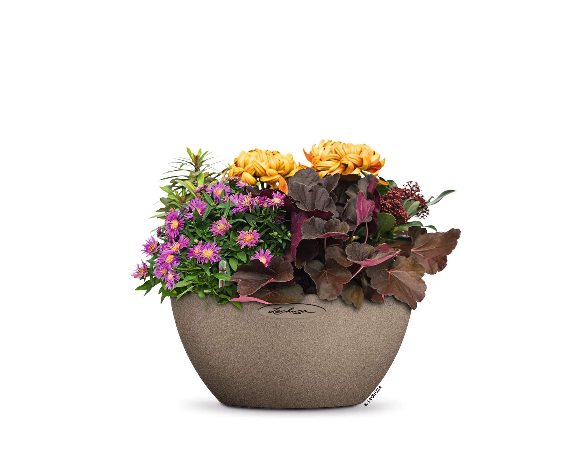 Lechuza Pflanzschale Cubeto Stone 30 sandbeige