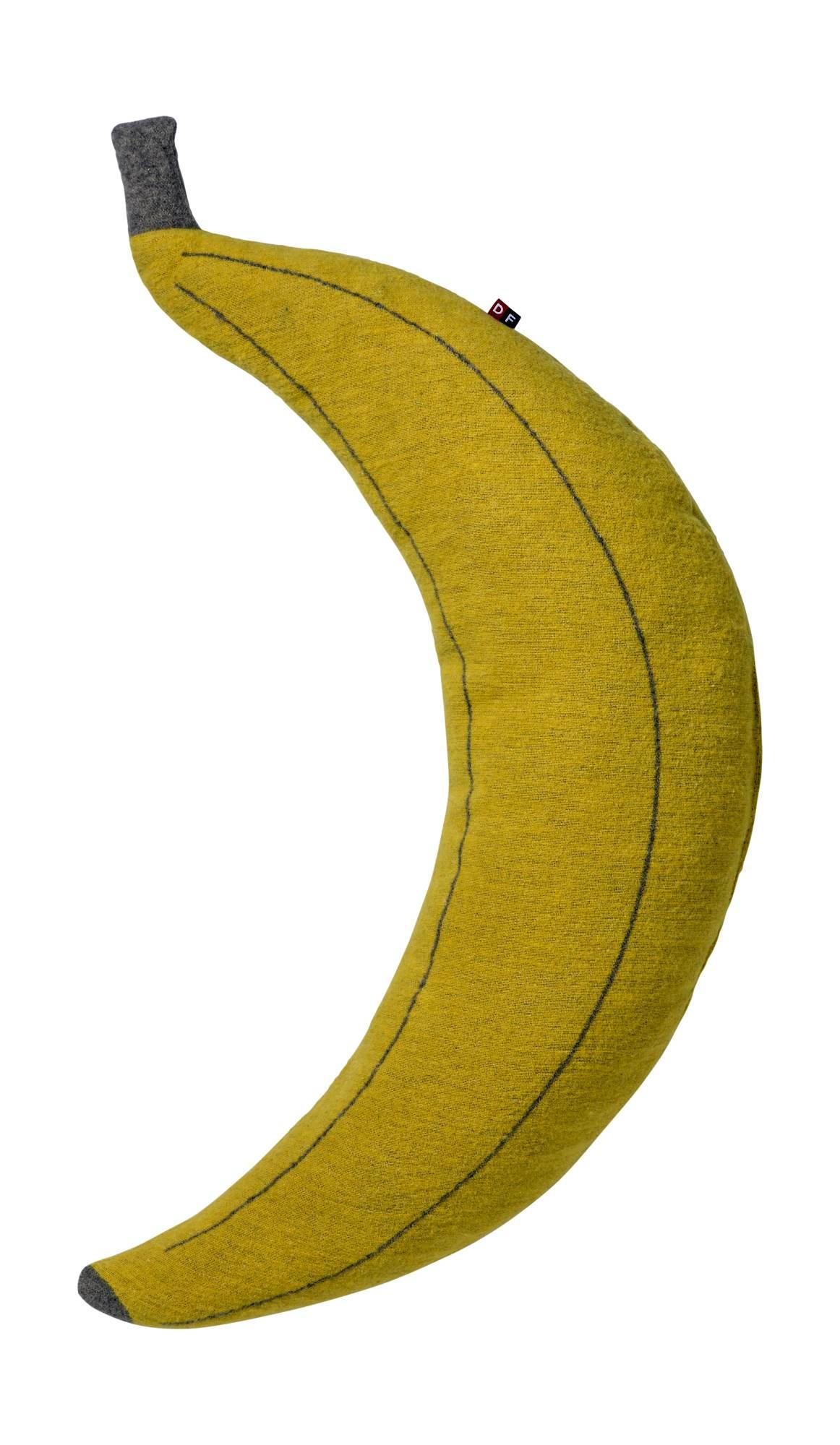 David Fussenegger Dekokissen Banane gefüllt 20x70cm gelb
