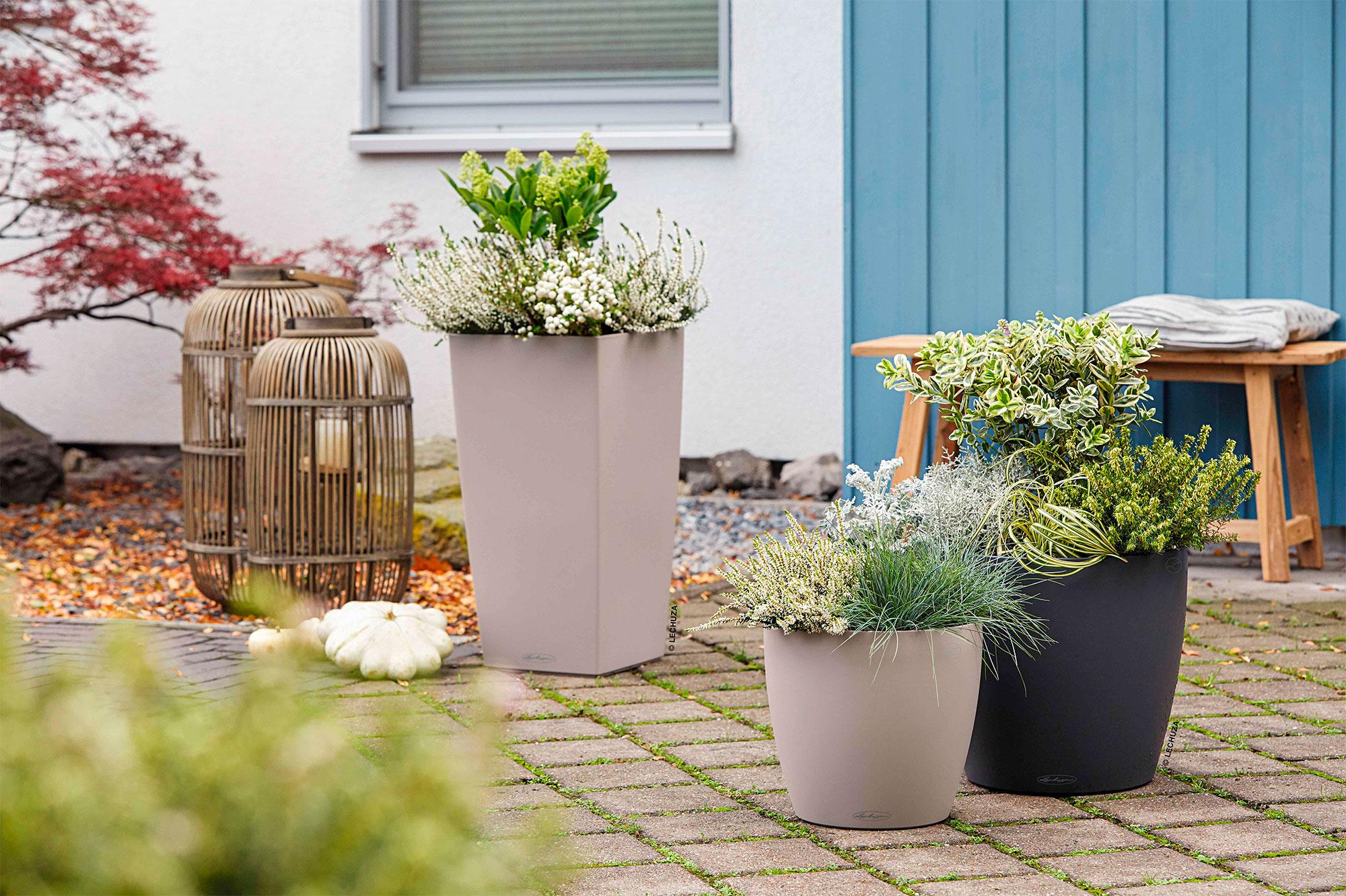 Lechuza Blumentopf rund Classico Color 21 schiefergrau