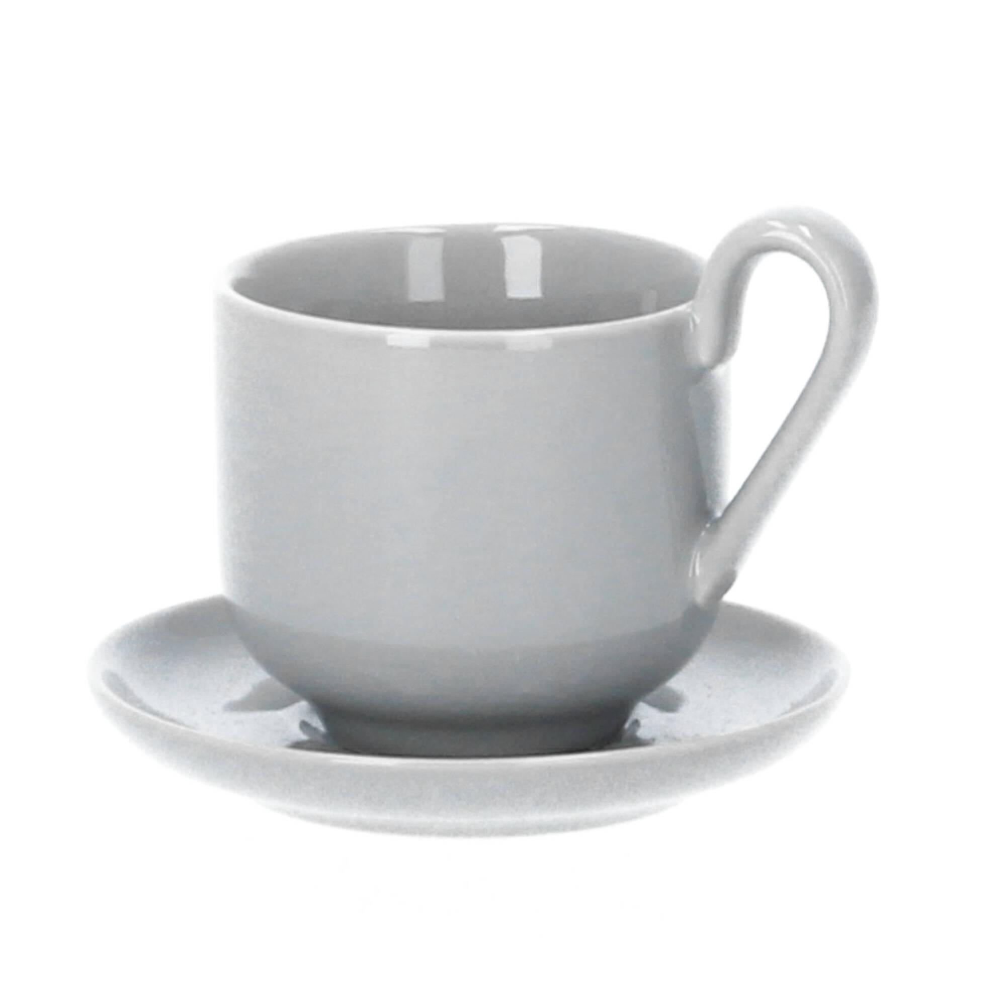 blomus RO 2 Espressotassen mit Untertasse 80 ml Porzellan mourning dove