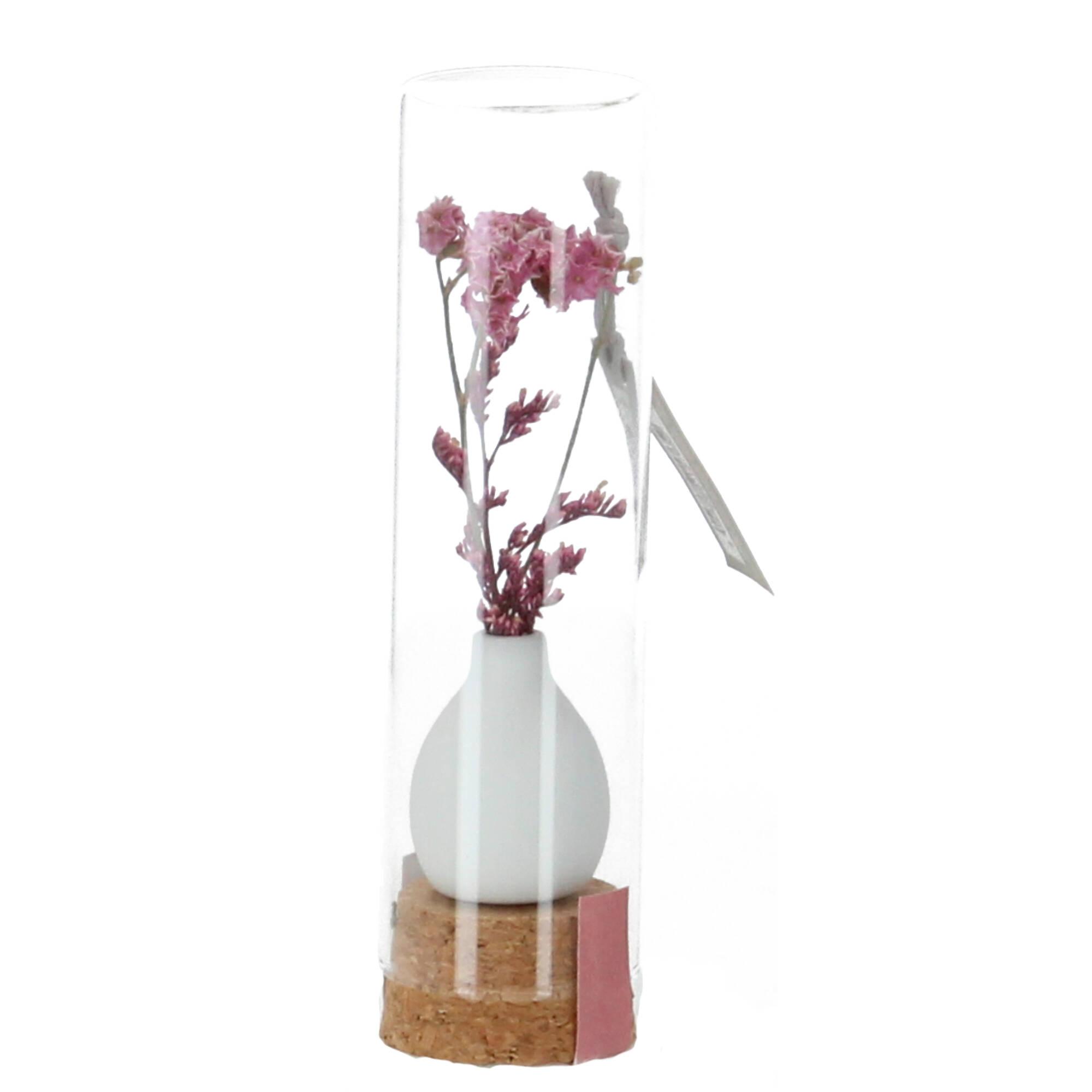 räder Giving Blumengruß Sträußchen Glas lila