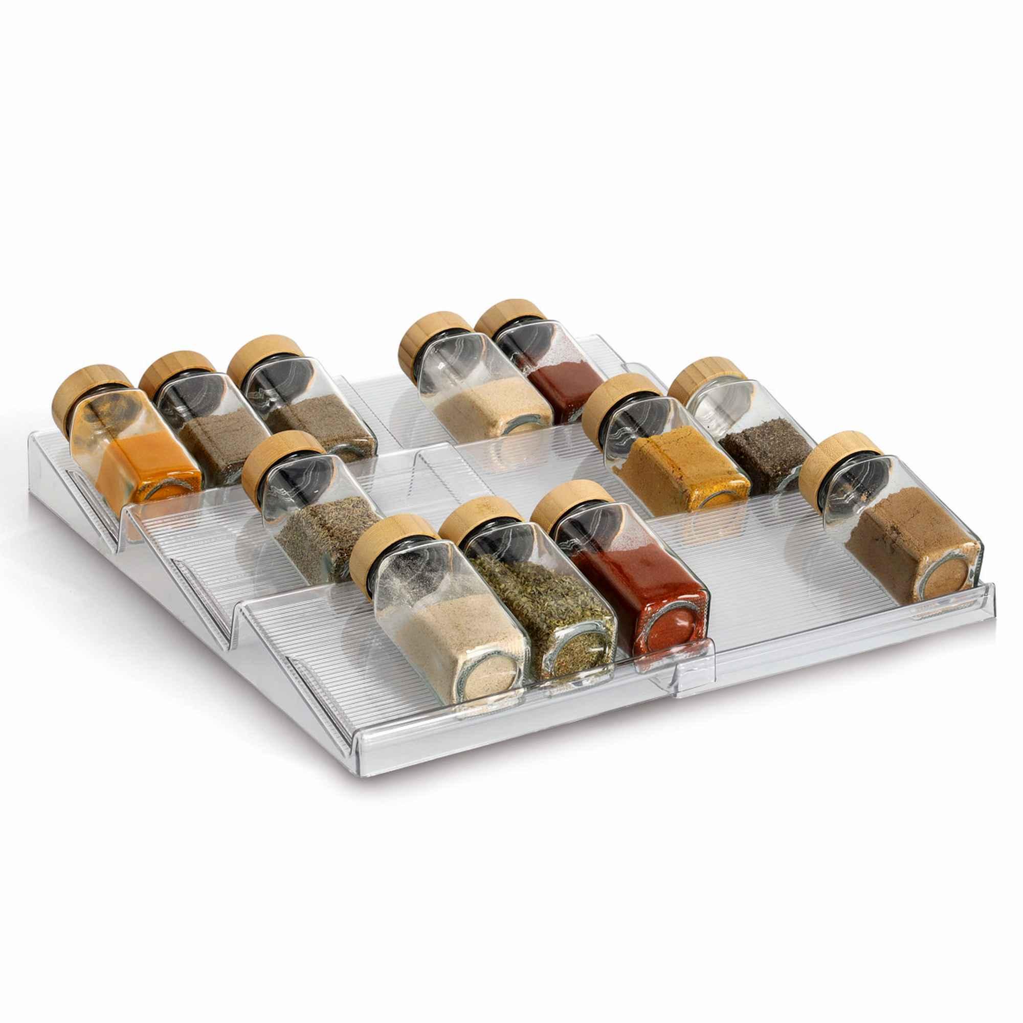 Zeller Gewürzglas-Schubladen-Organizer-Set 2-telig Kunststoff 14773