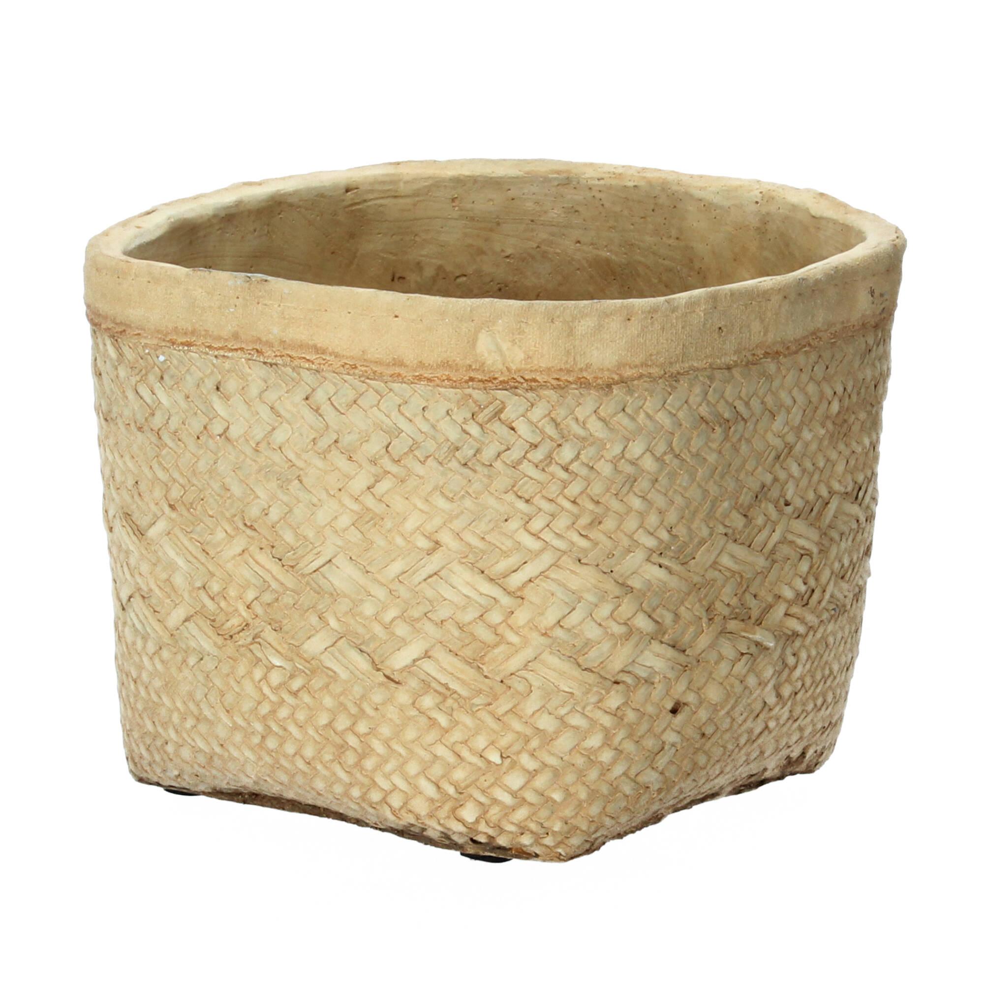 Chic Antique Blumentopf klein Corte D 21cm Flechtmuster