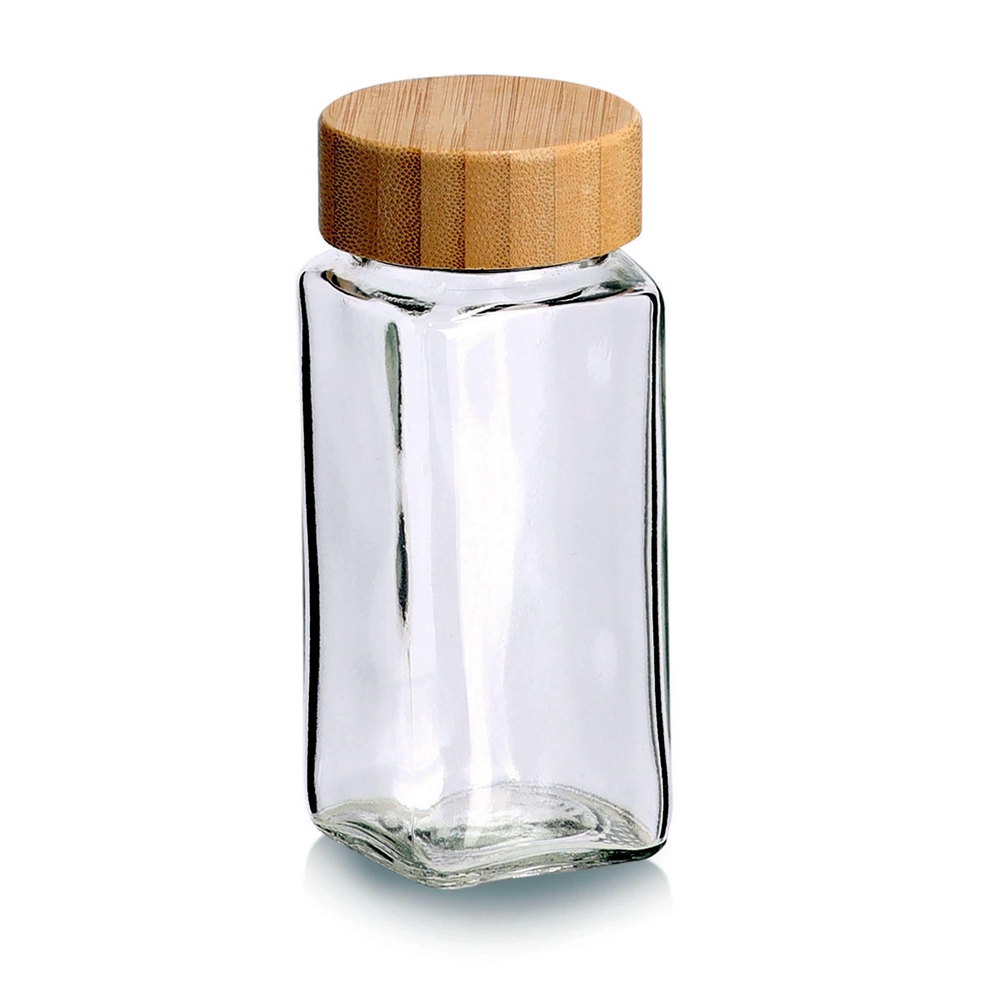 Zeller Present Gwürzglas quadratisch 120ml Bambusdeckel 19064 Zeller Present Gwürzglas quadratisch 120ml Bambusdeckel 19064