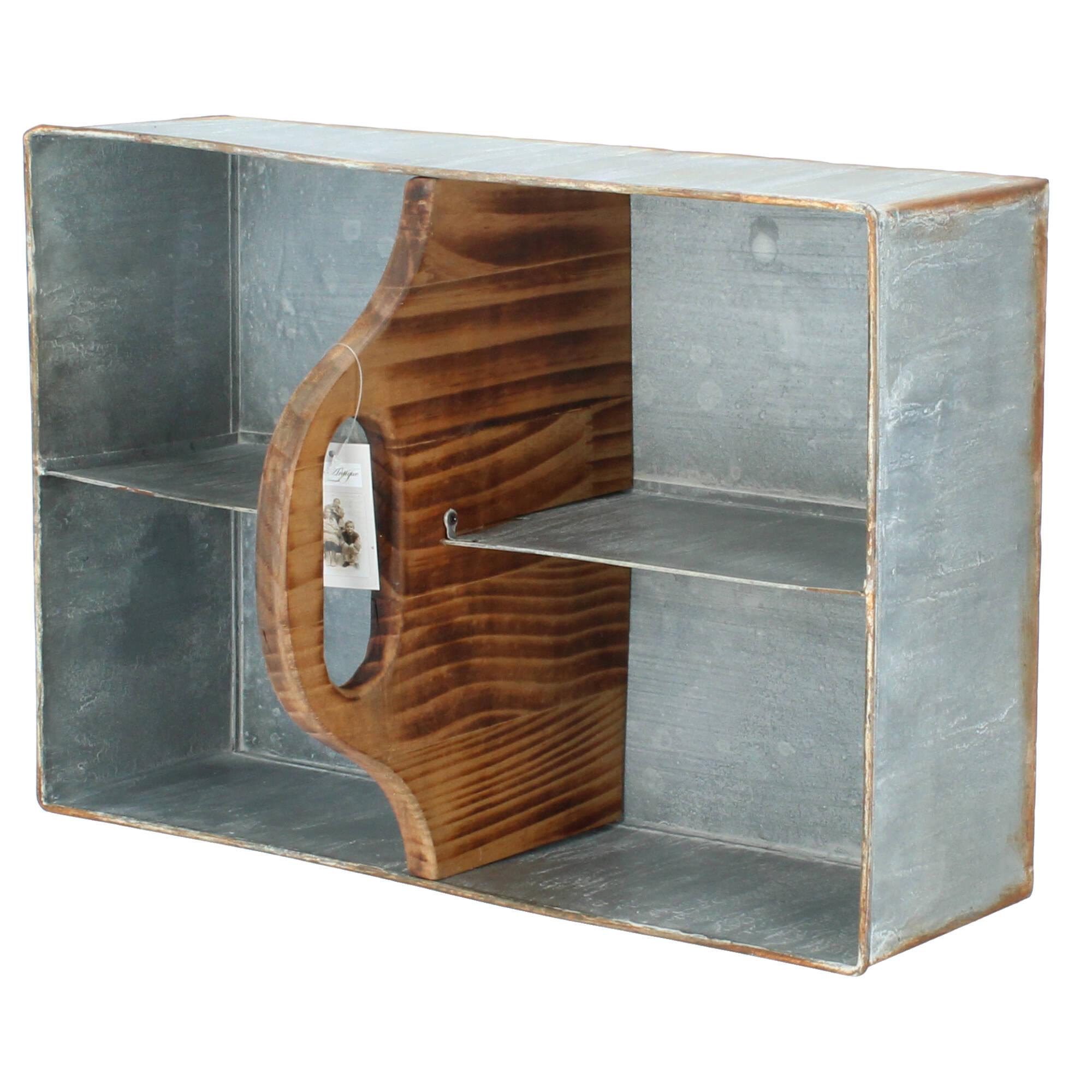 Chic Antique Pflanzschale Kasten 4 Fächer grau 41,5x39x22 cm