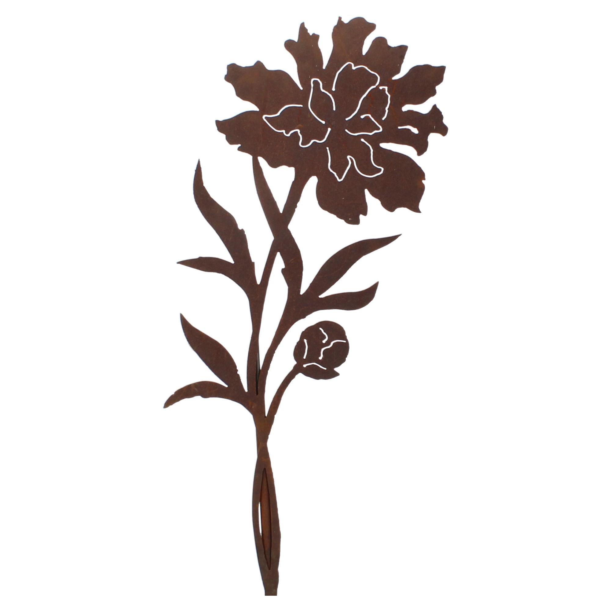 Ferrum Gartenstecker Ederost Blume 100cm