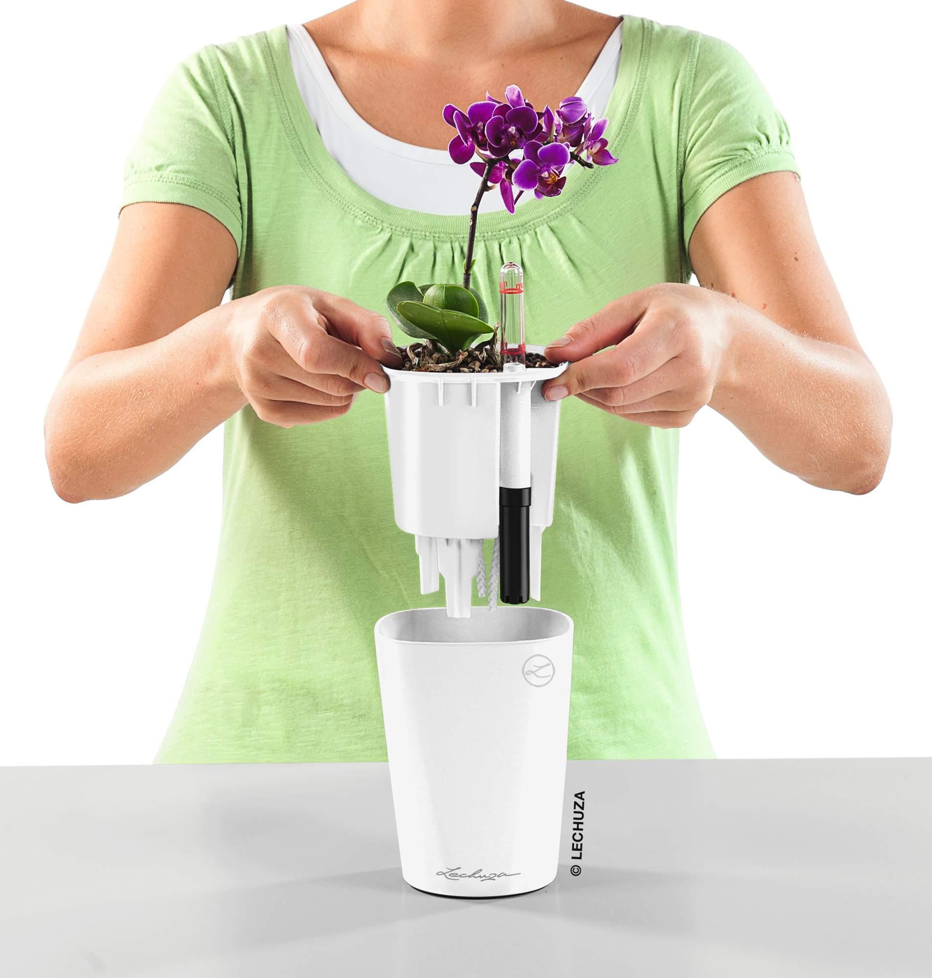 Lechuza Blumentopf klein Mini Deltini weiß matt 14944