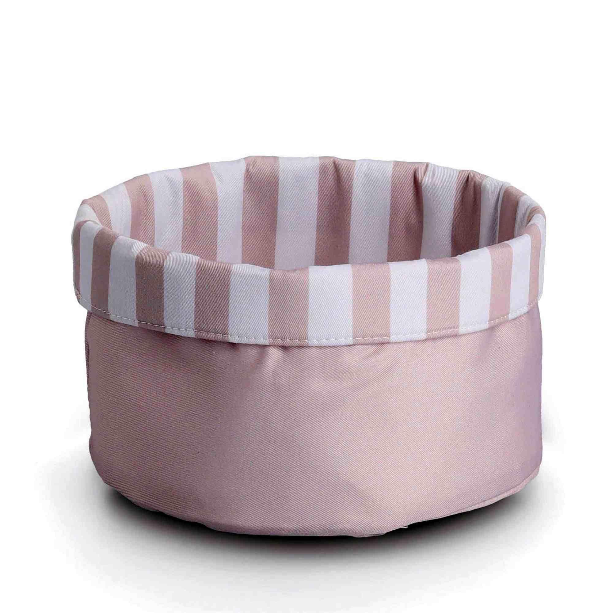 Zeller Brotkorb Brotbeutel Stripes wendbar weiß D:23xH:13cm 15235