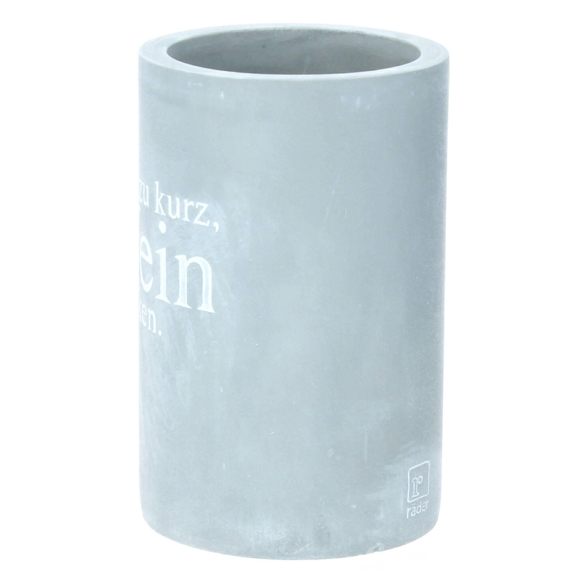 räder Flaschenkühler Vino Beton Das Leben ist zu kurz 21 cm räder Flaschenkühler Vino Beton Das Leben ist zu kurz 21 cm
